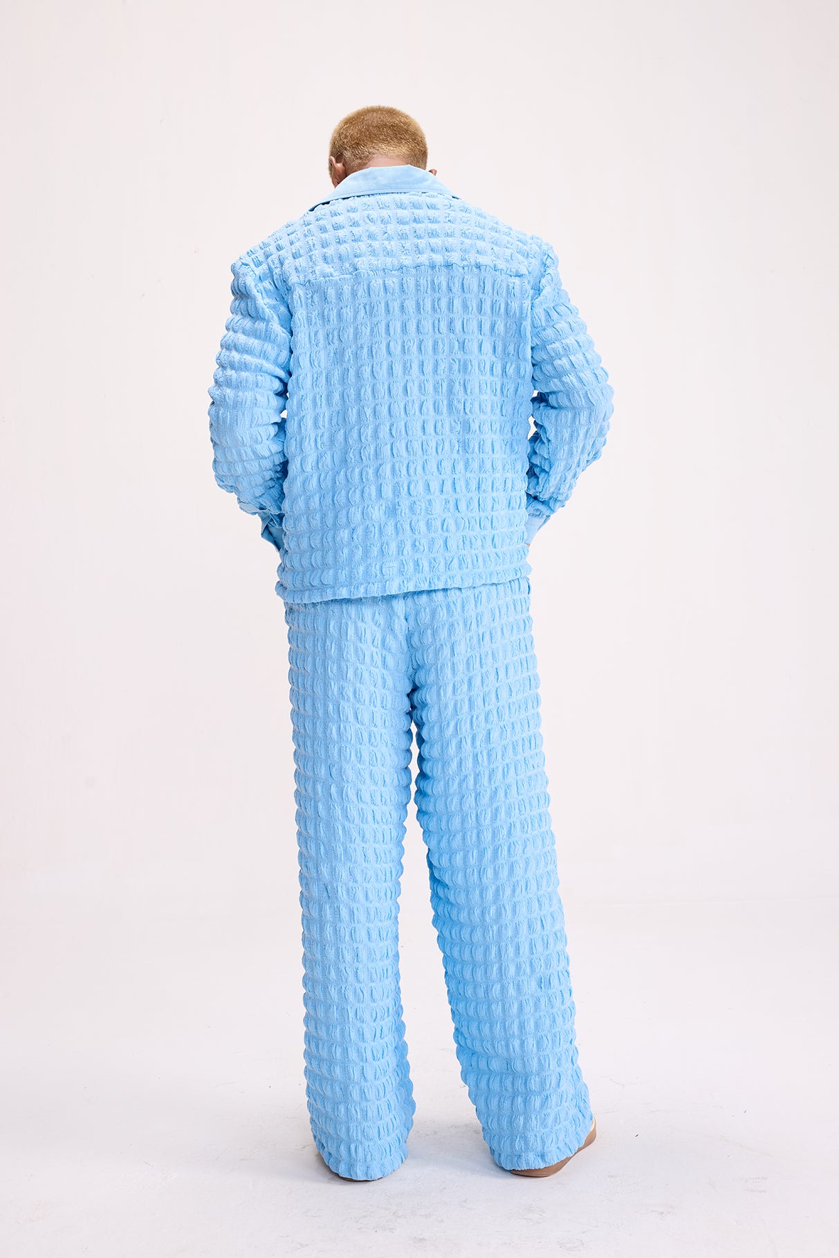 PURE CHAOS – Blue Stretch Waffle Pants