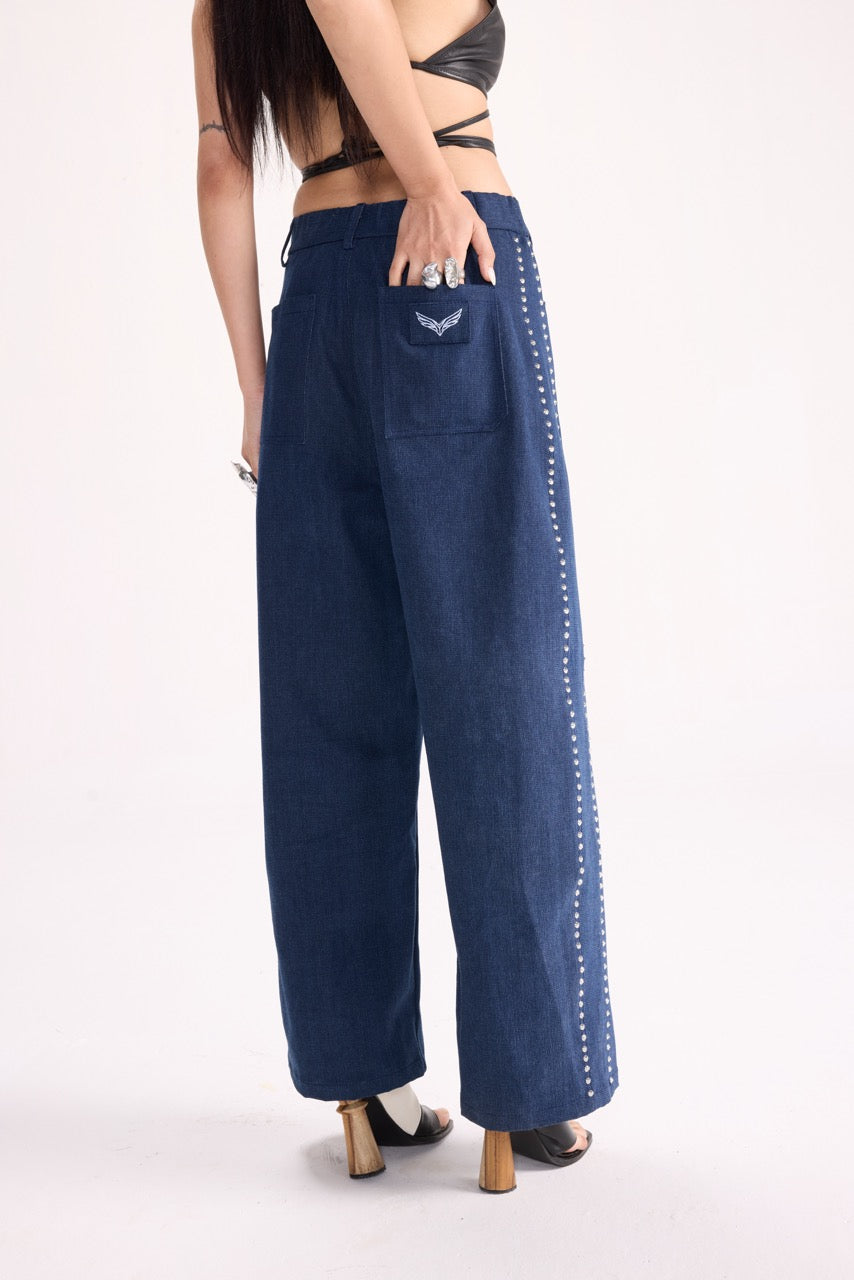 NIGHTLINE – Studded Wide-Leg Pants