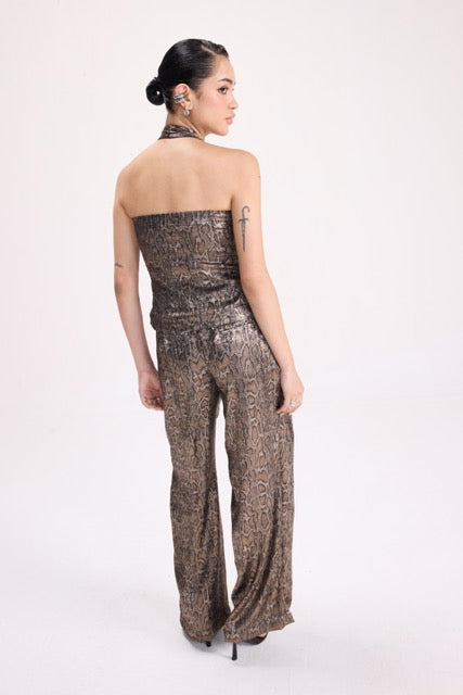 CRUSH - SNAKE SATIN PANTS