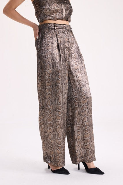 CRUSH - SNAKE SATIN PANTS