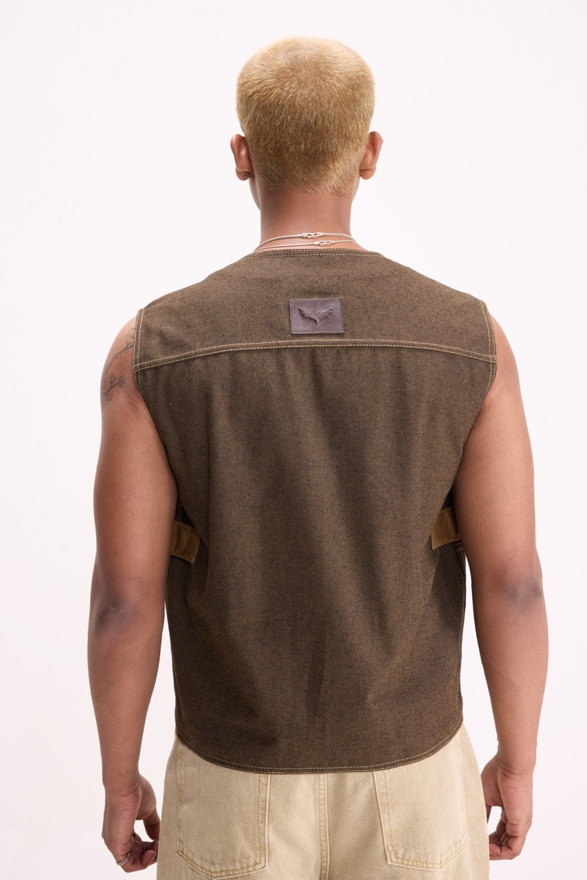 RIOT - DENIM UTILITY GILET