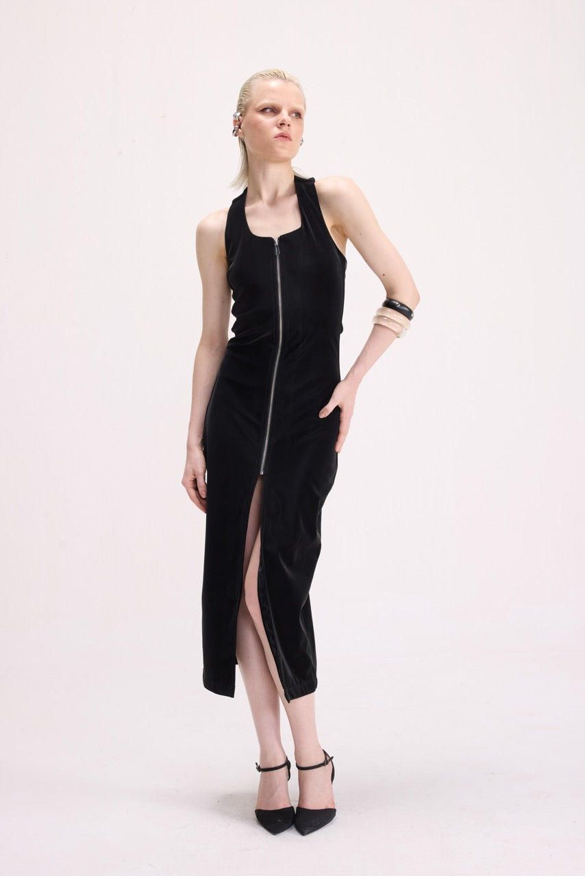 SLIT HAPPENS - ZIPPED SLIT DRESS