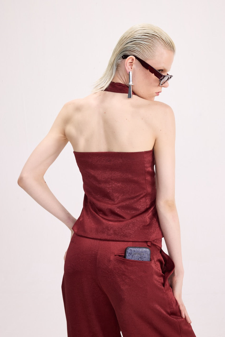 CRUSH - WINE SATIN CO-ORD