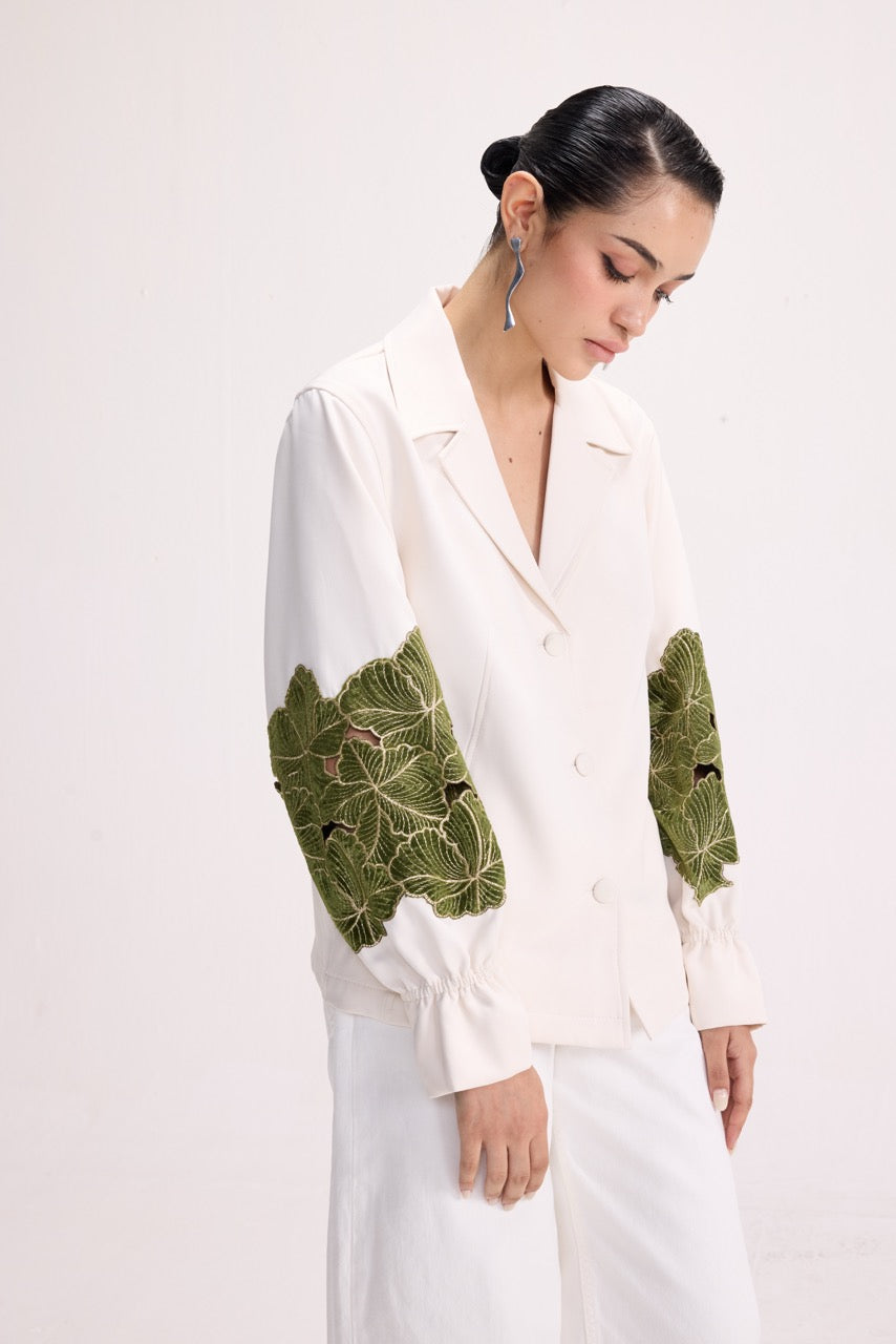 LAST PETAL - IVORY POWER BLAZER
