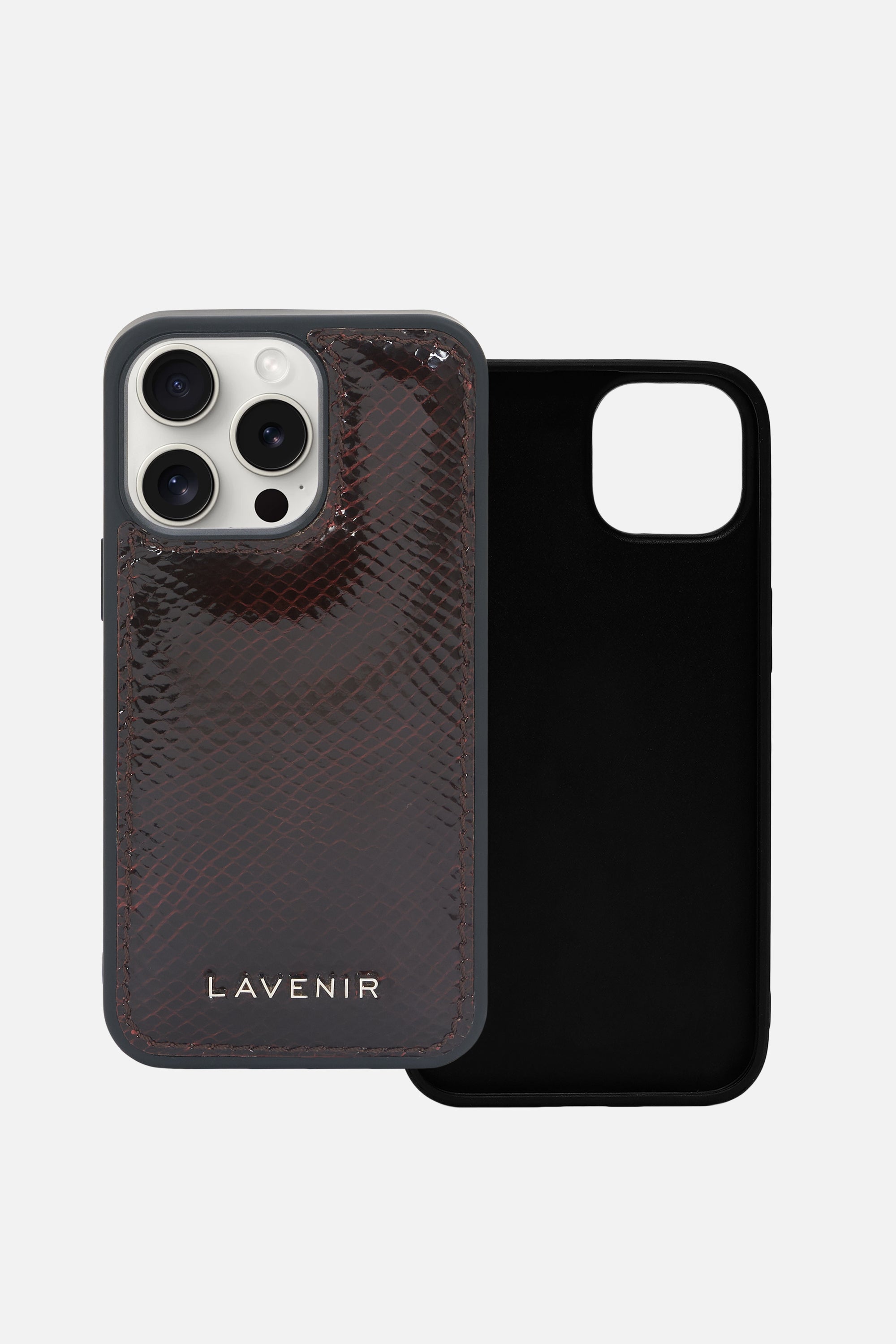 iPhone Puffer Case - Patent Choco Brown