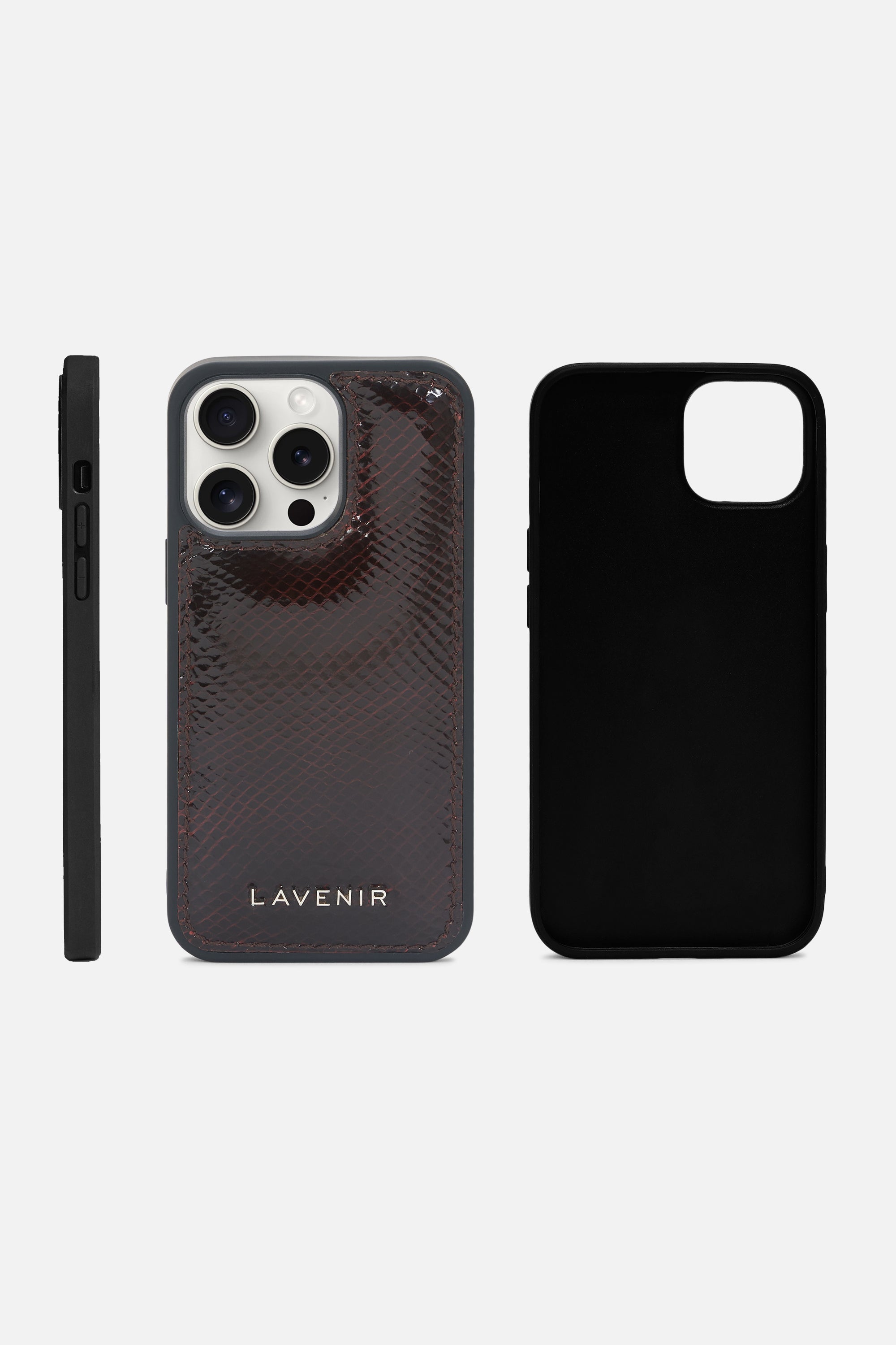 iPhone Puffer Case - Patent Choco Brown