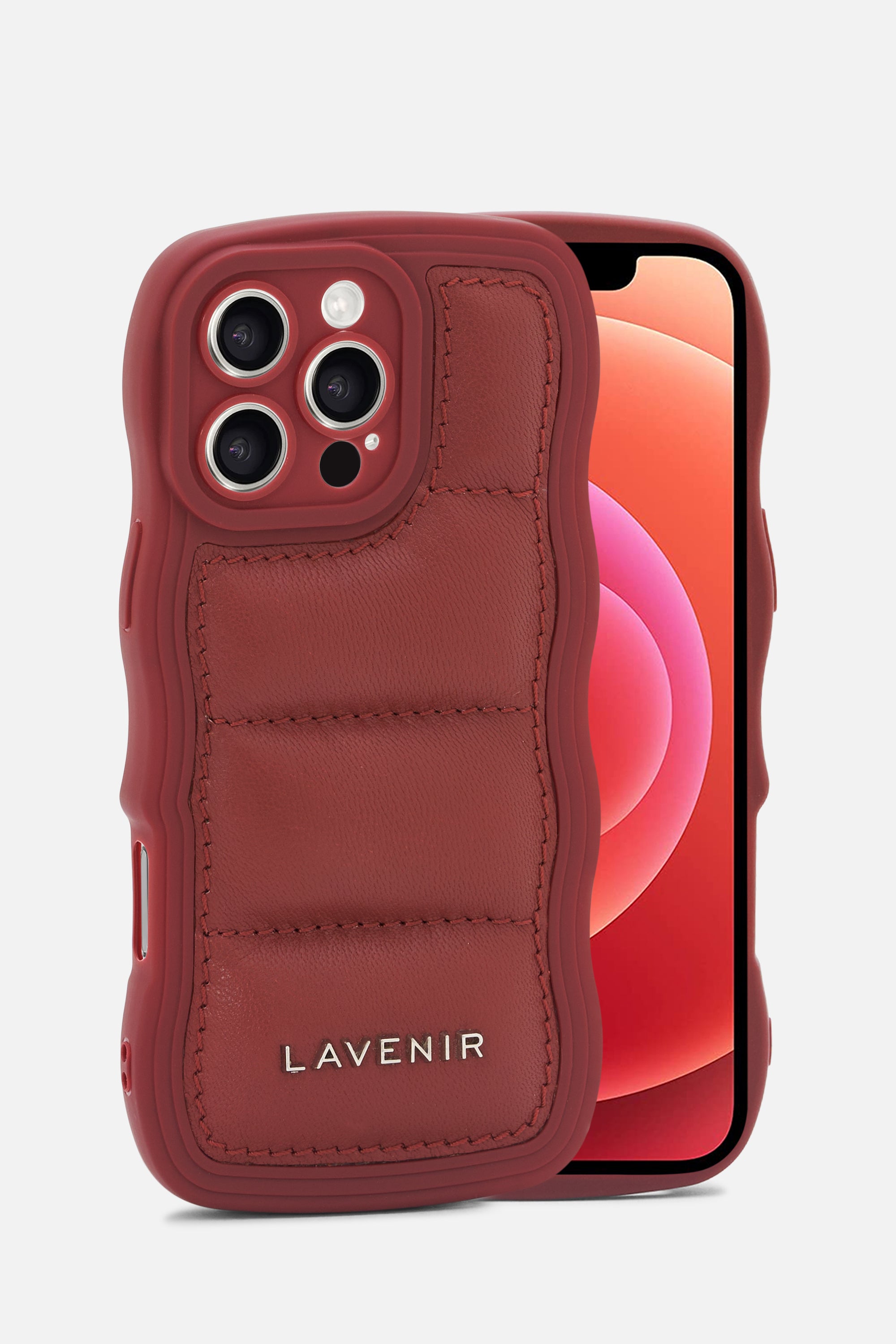 iPhone Curvy Case-Puffy Brick Red