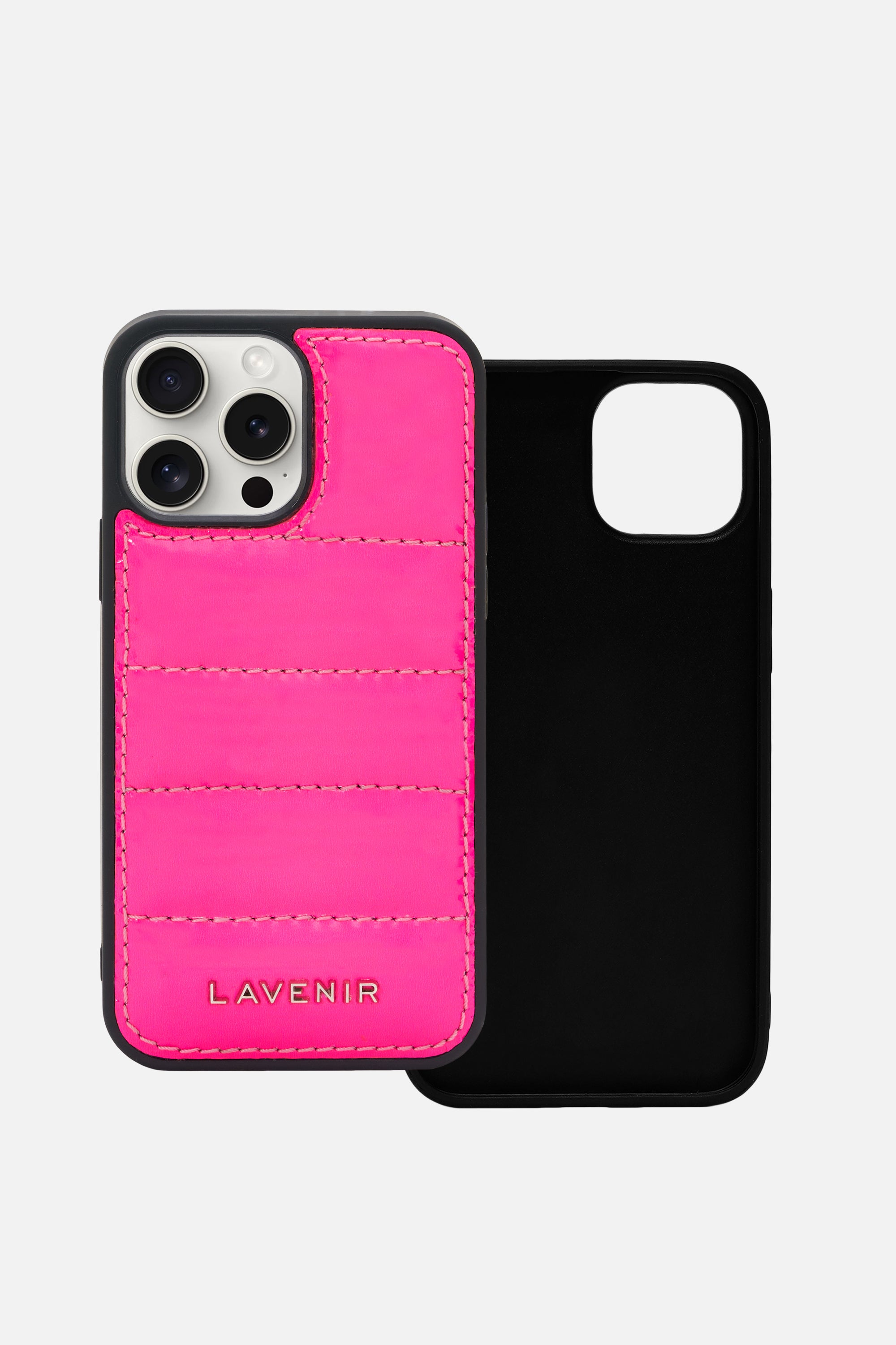 iPhone Puffer Case - Quilted - Patent Pink