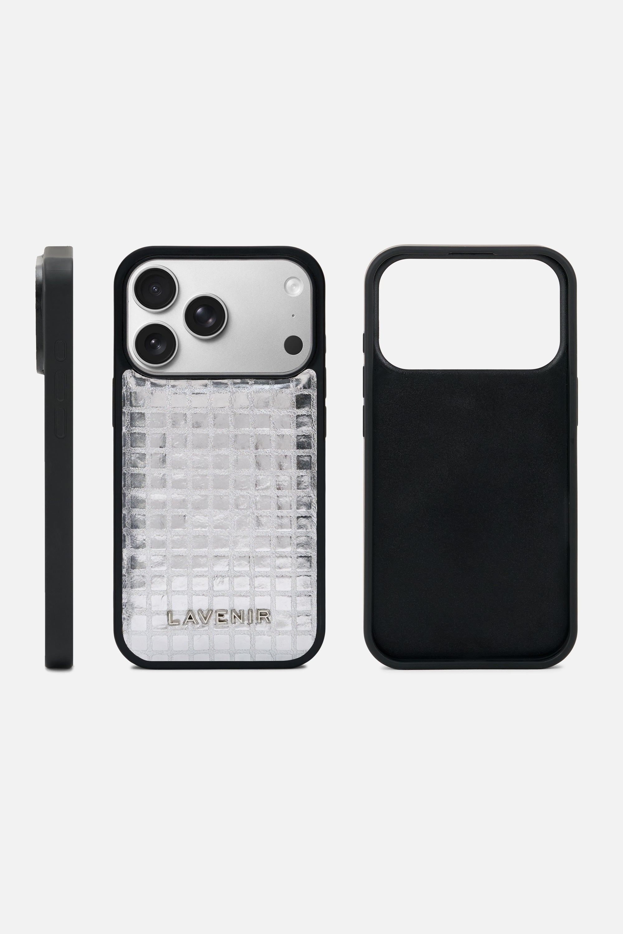 iPhone Metallic Case-Grid Foil