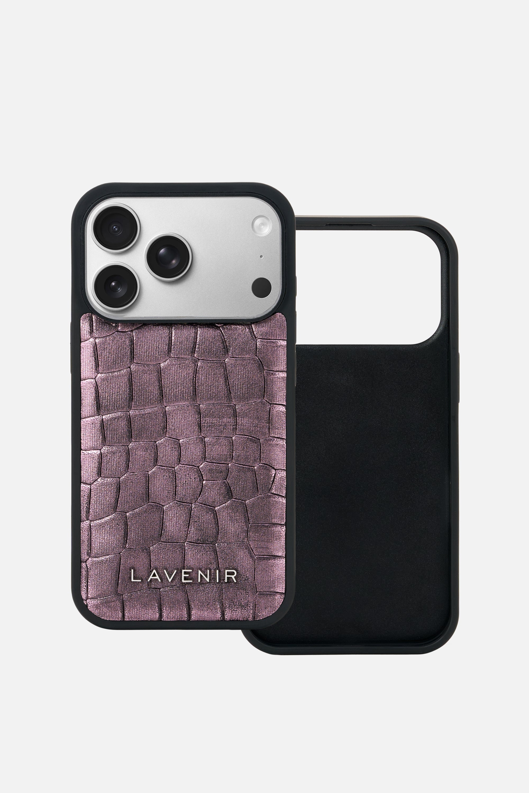 iPhone Croc Leather Case-Mauve