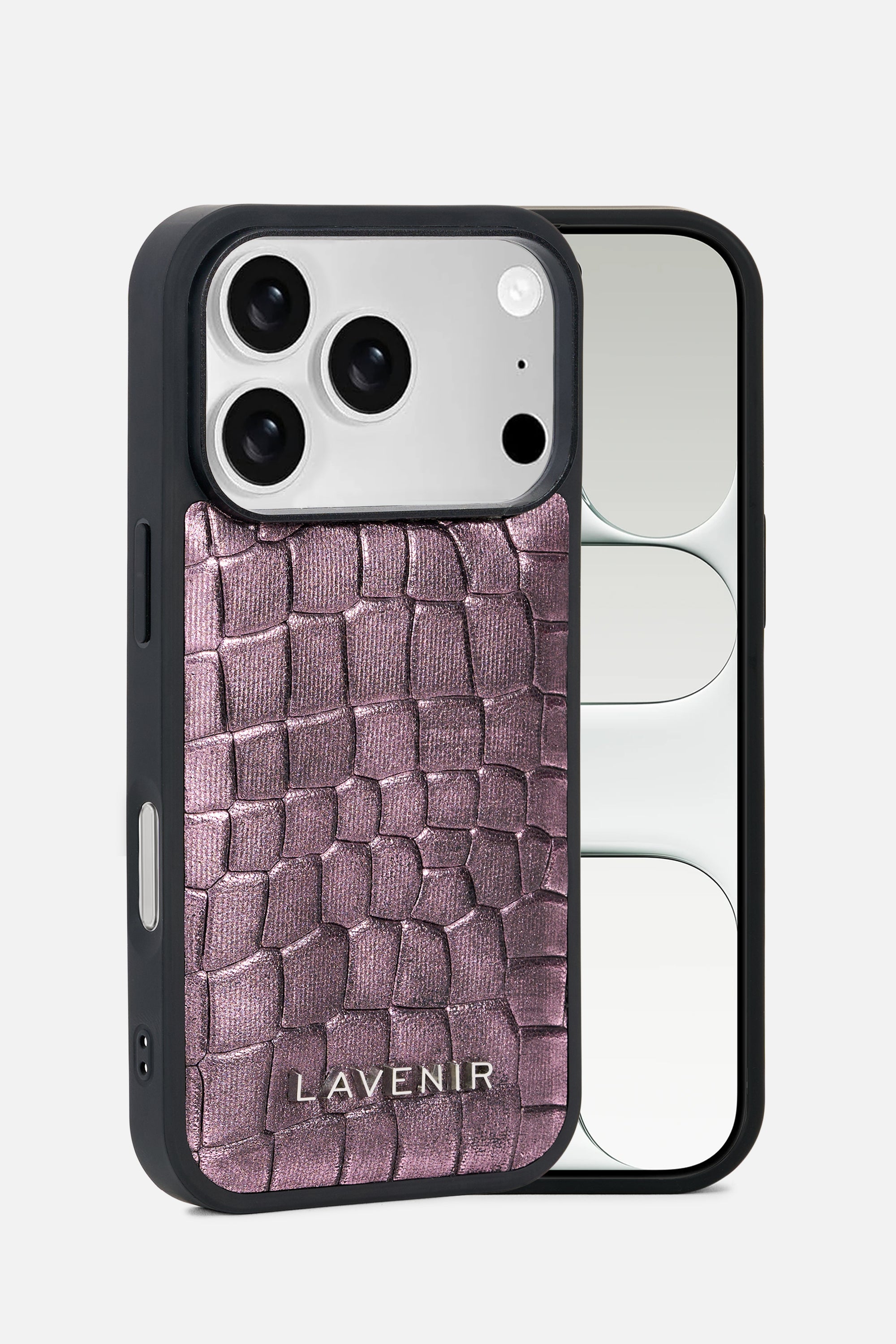 iPhone Croc Leather Case-Mauve