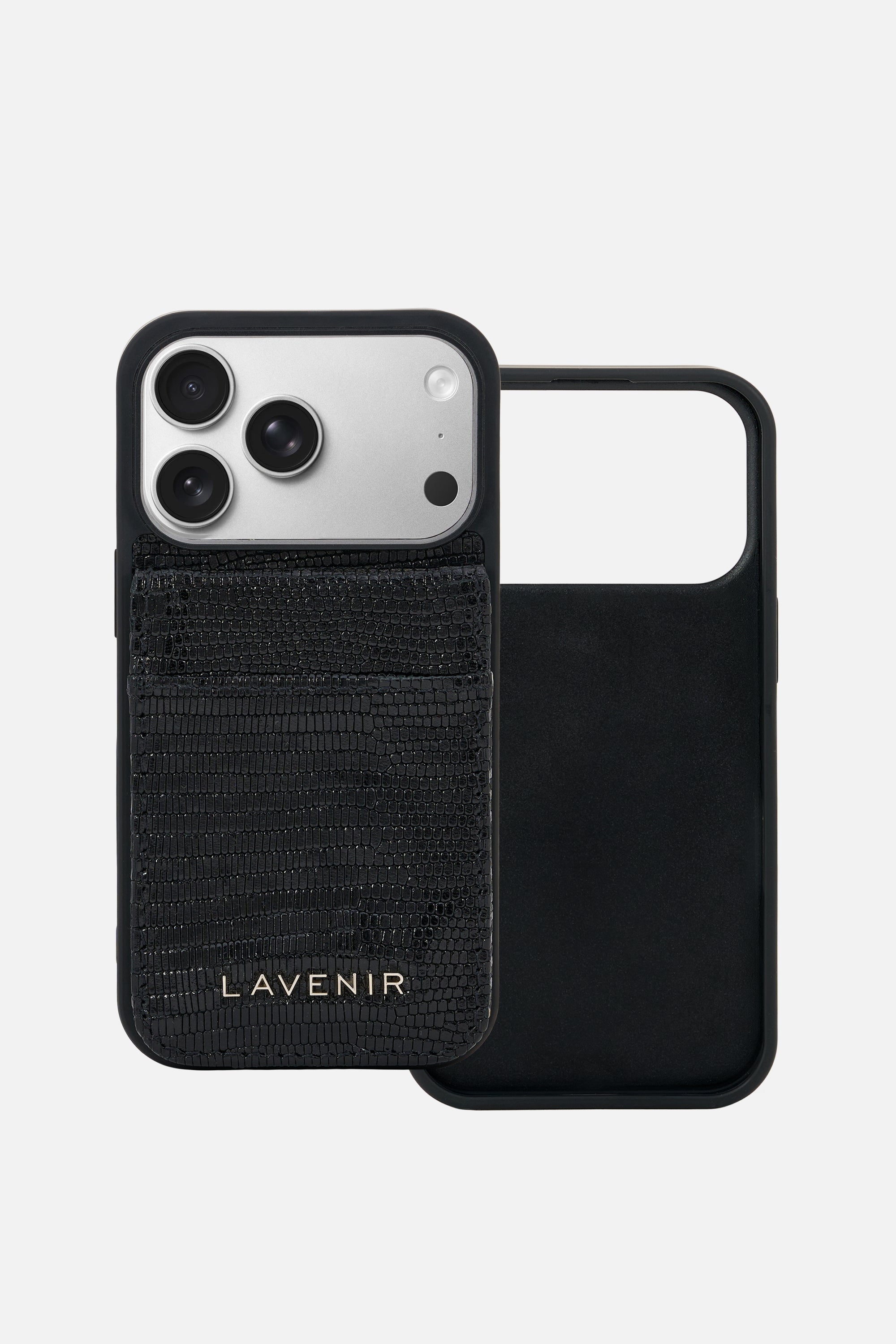 iPhone Wallet Case-Noir Croc
