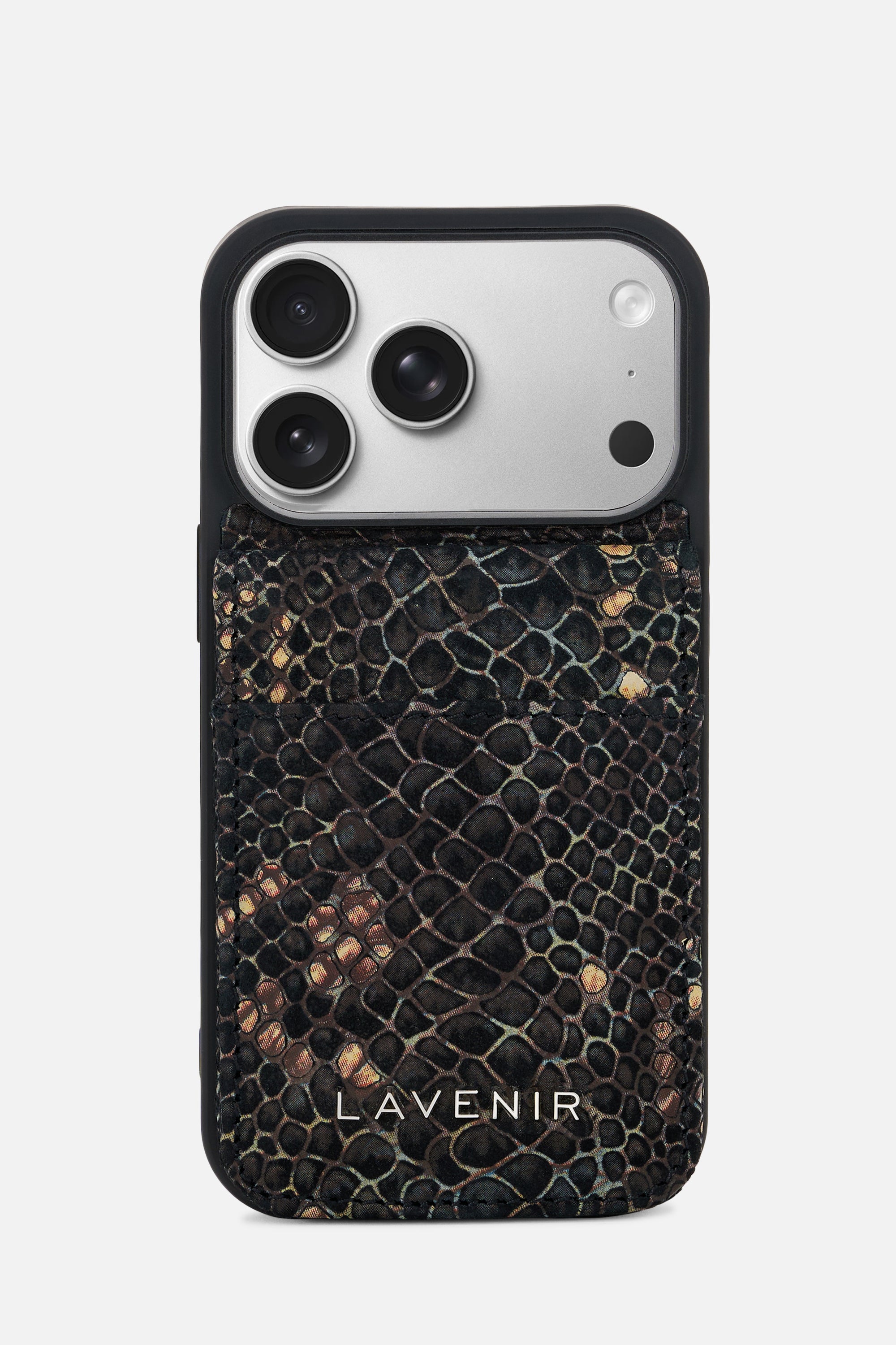 iPhone Wallet Case-Obsidian Reptile