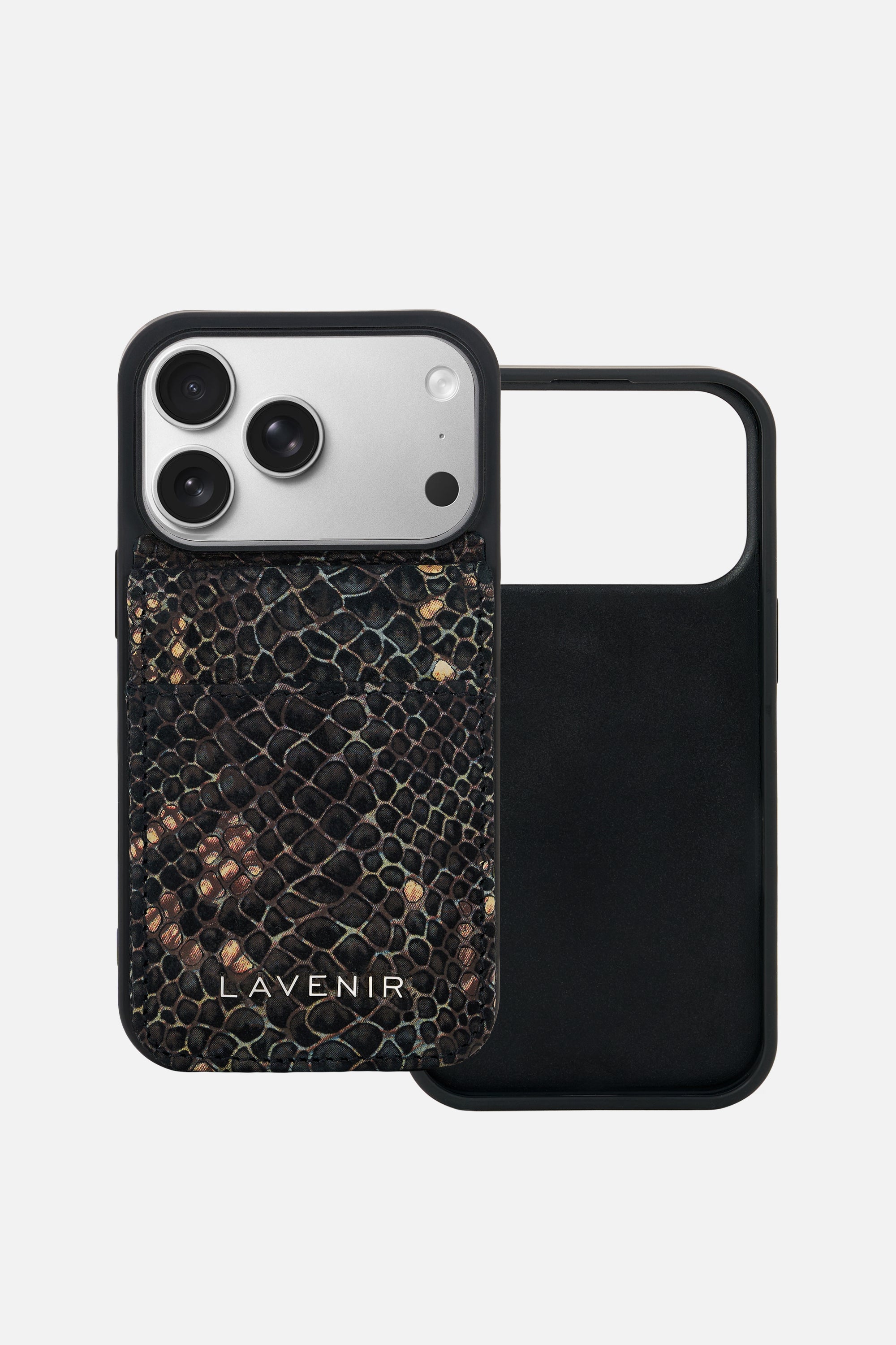iPhone Wallet Case-Obsidian Reptile