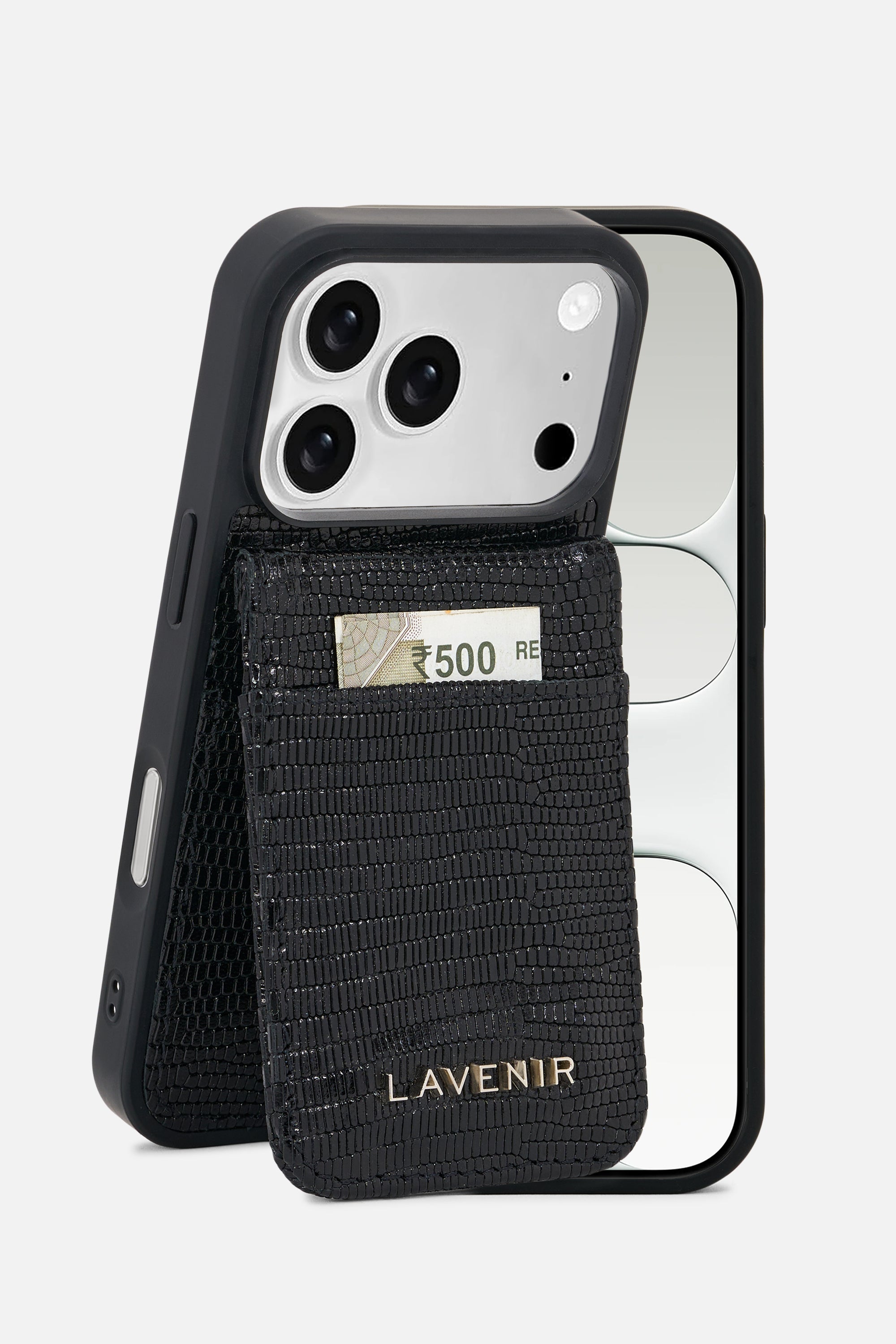 iPhone Wallet Case-Noir Croc