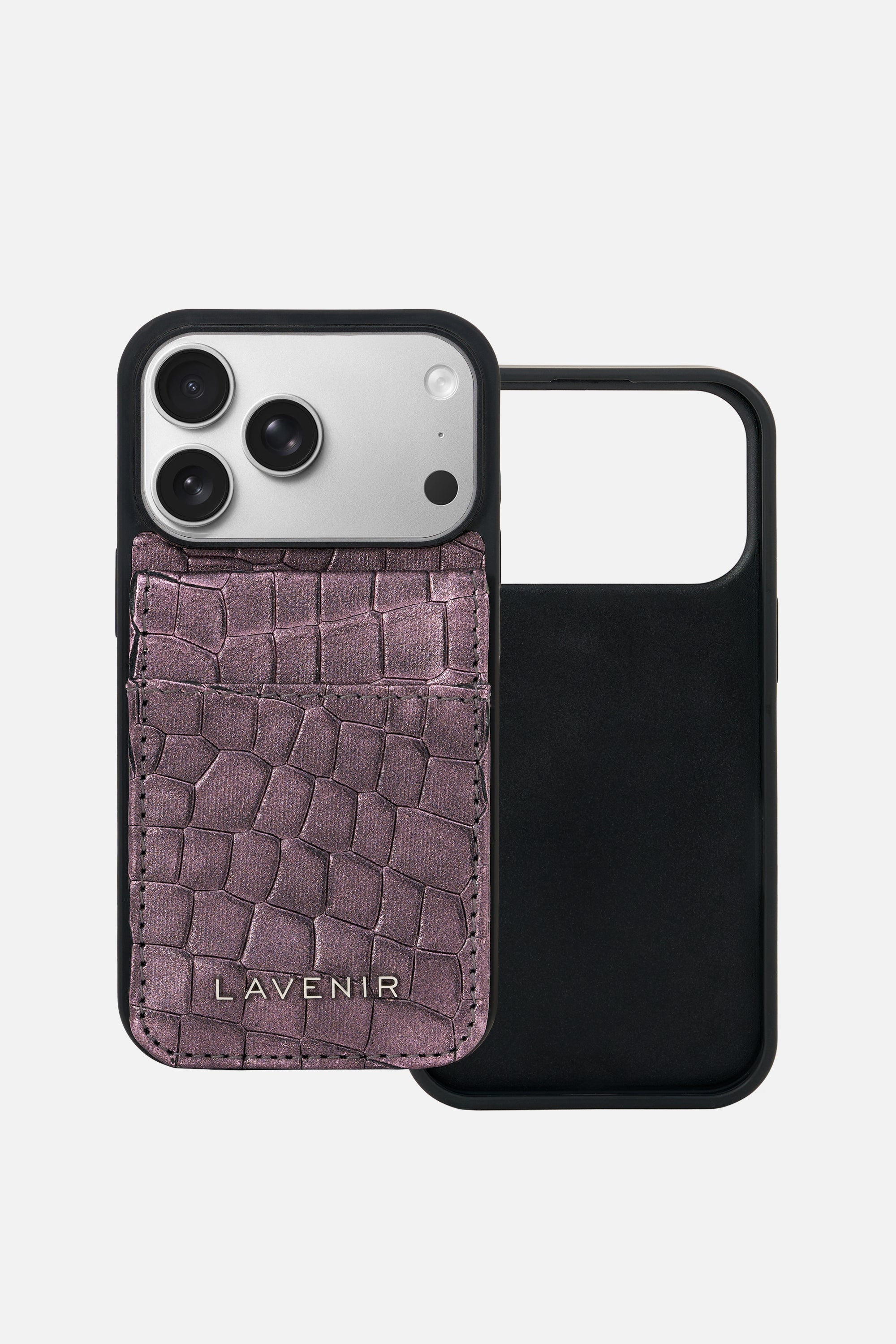iPhone Croco Wallet Case- Mauve