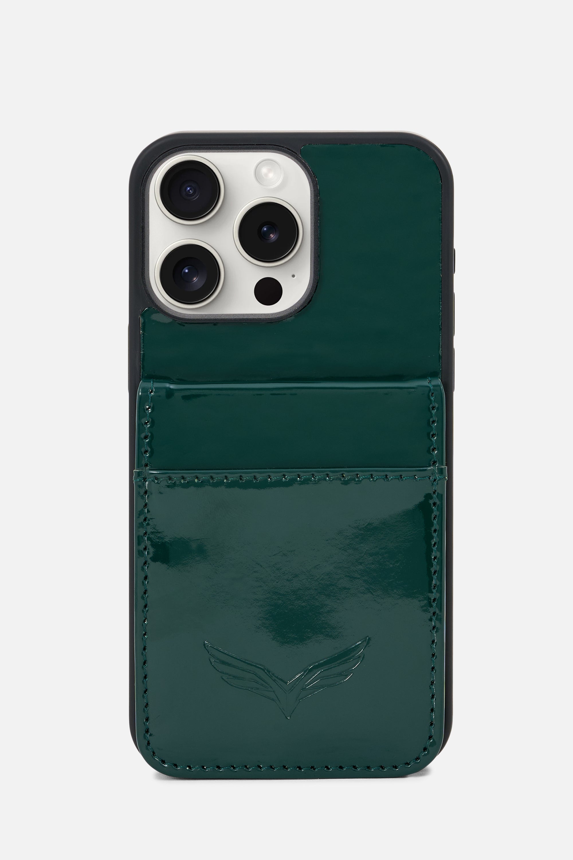 iPhone Wallet Case – Emerald Wings