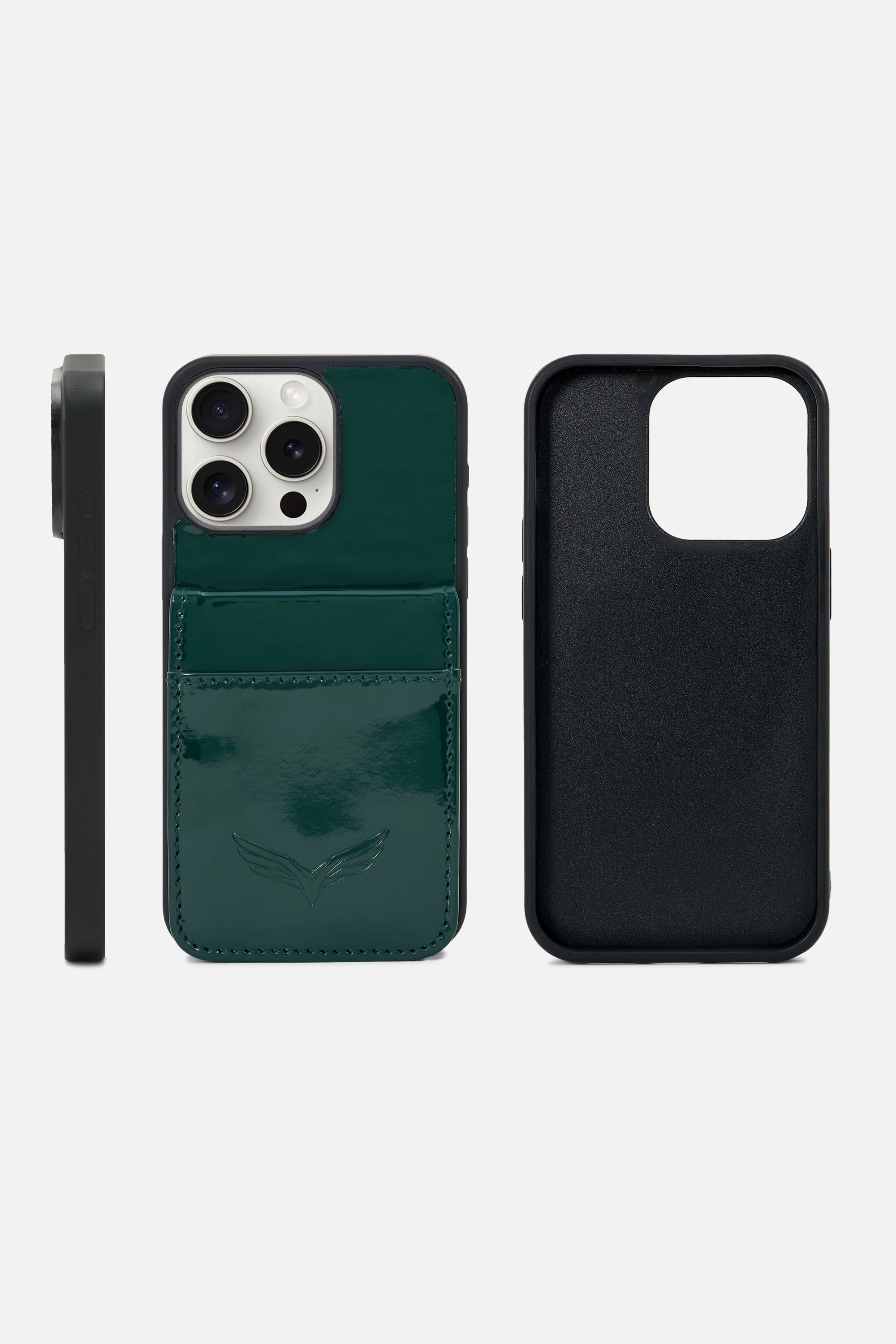 iPhone Wallet Case – Emerald Wings