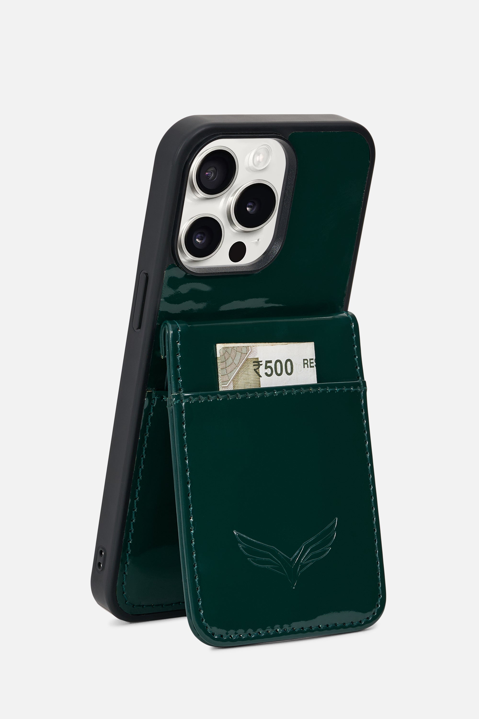 iPhone Wallet Case – Emerald Wings