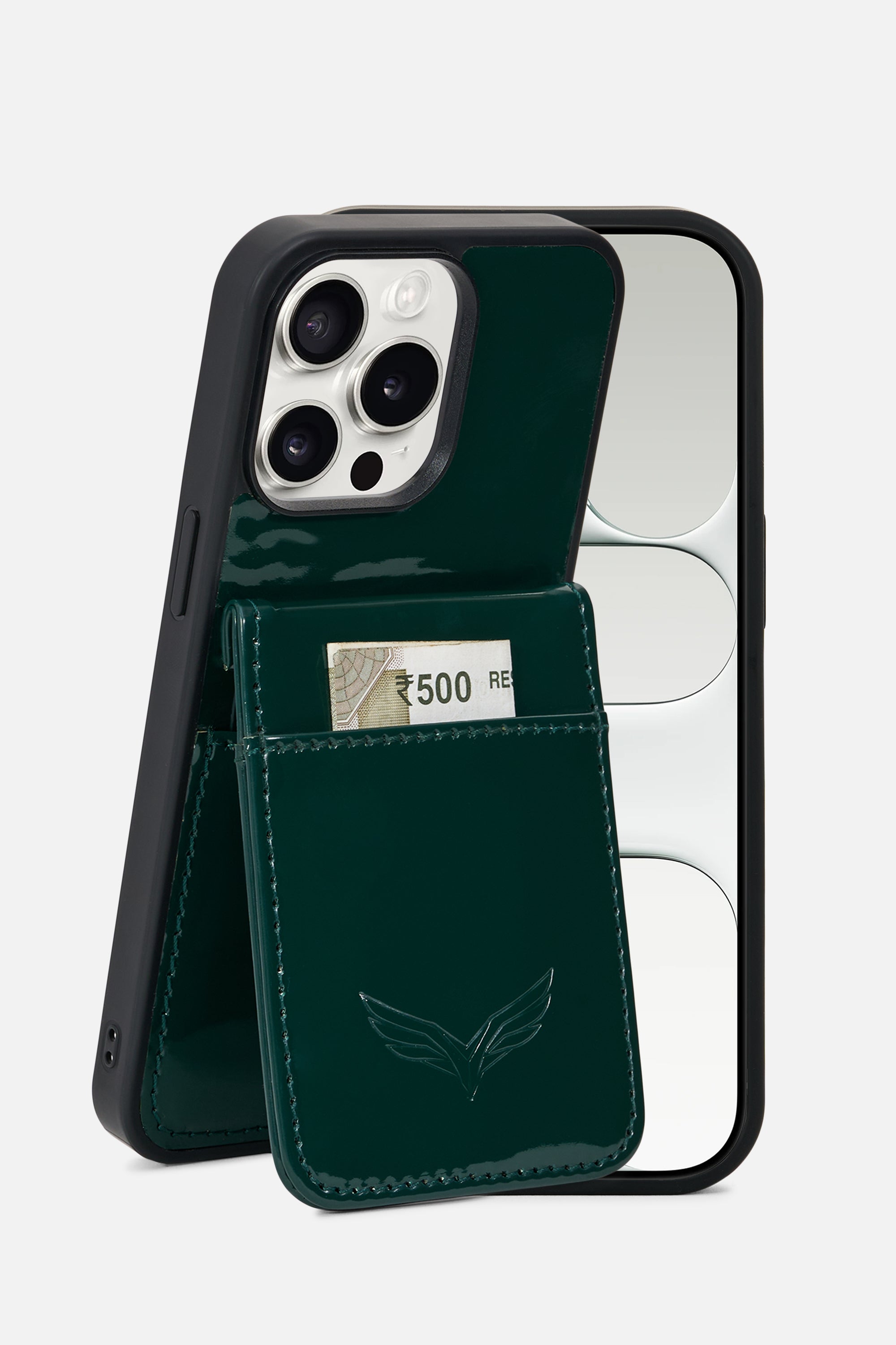 iPhone Wallet Case – Emerald Wings