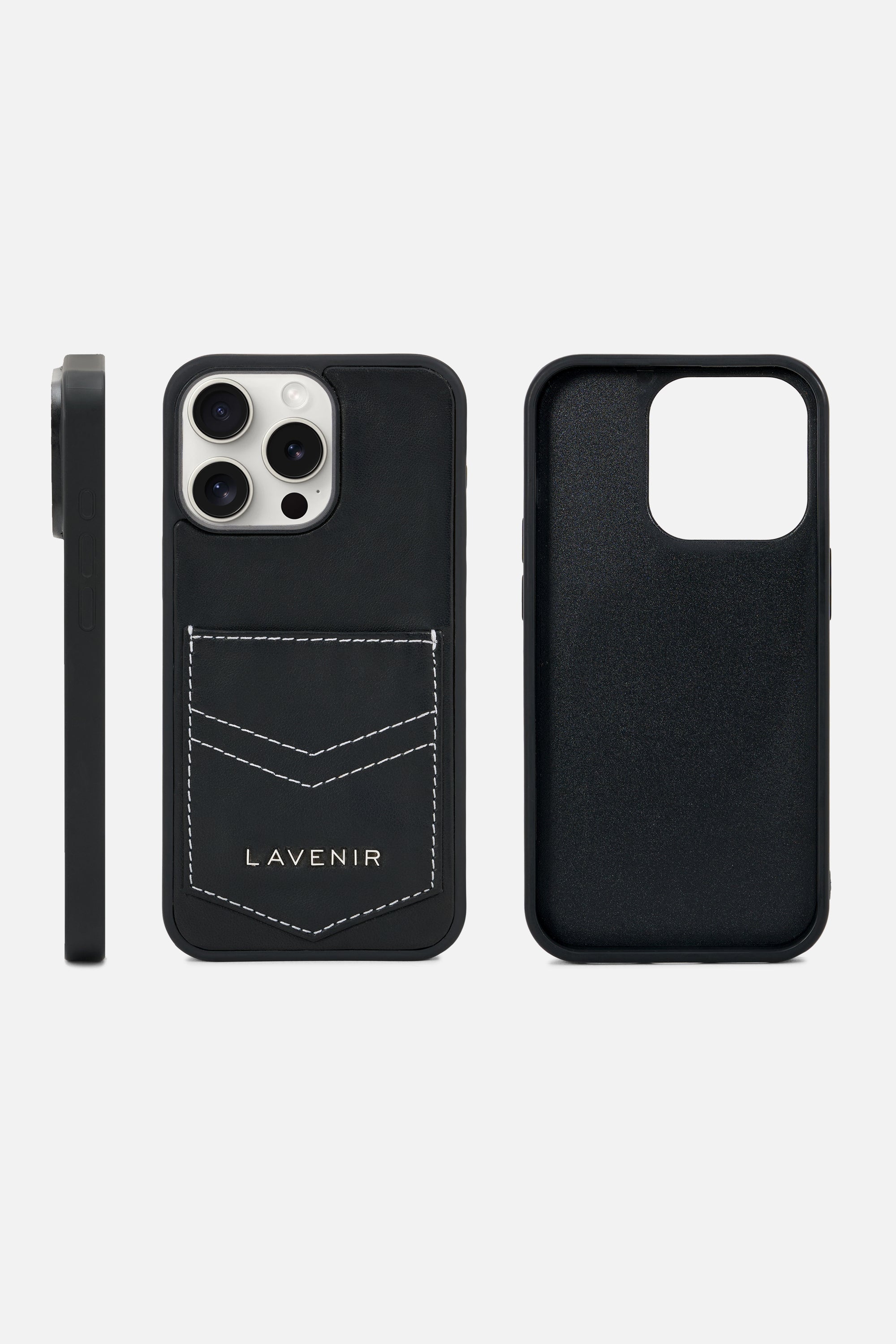 iPhone Pocket Case – Noir Stitch