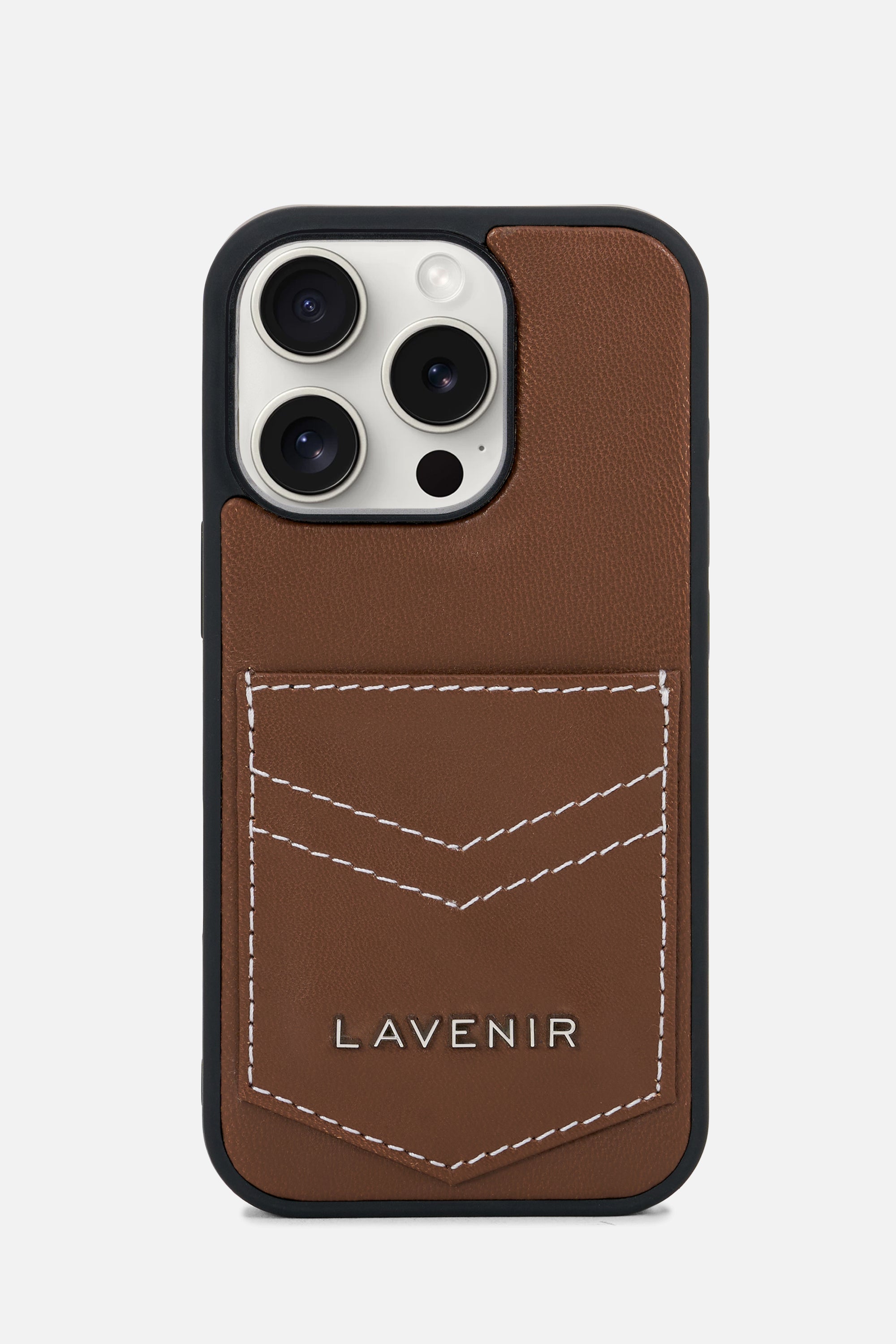 iPhone Pocket Case – Brown Stitch