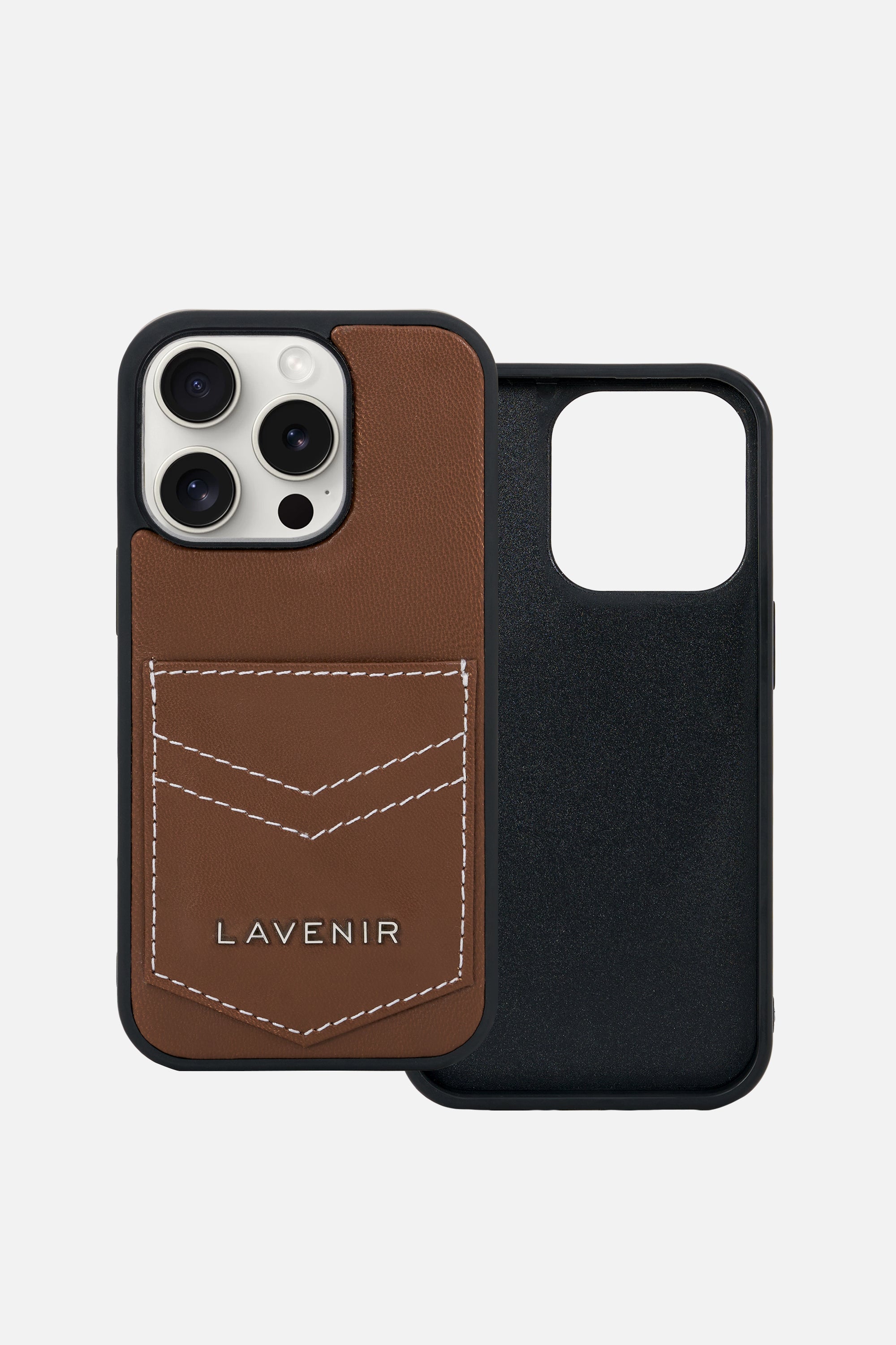 iPhone Pocket Case – Brown Stitch