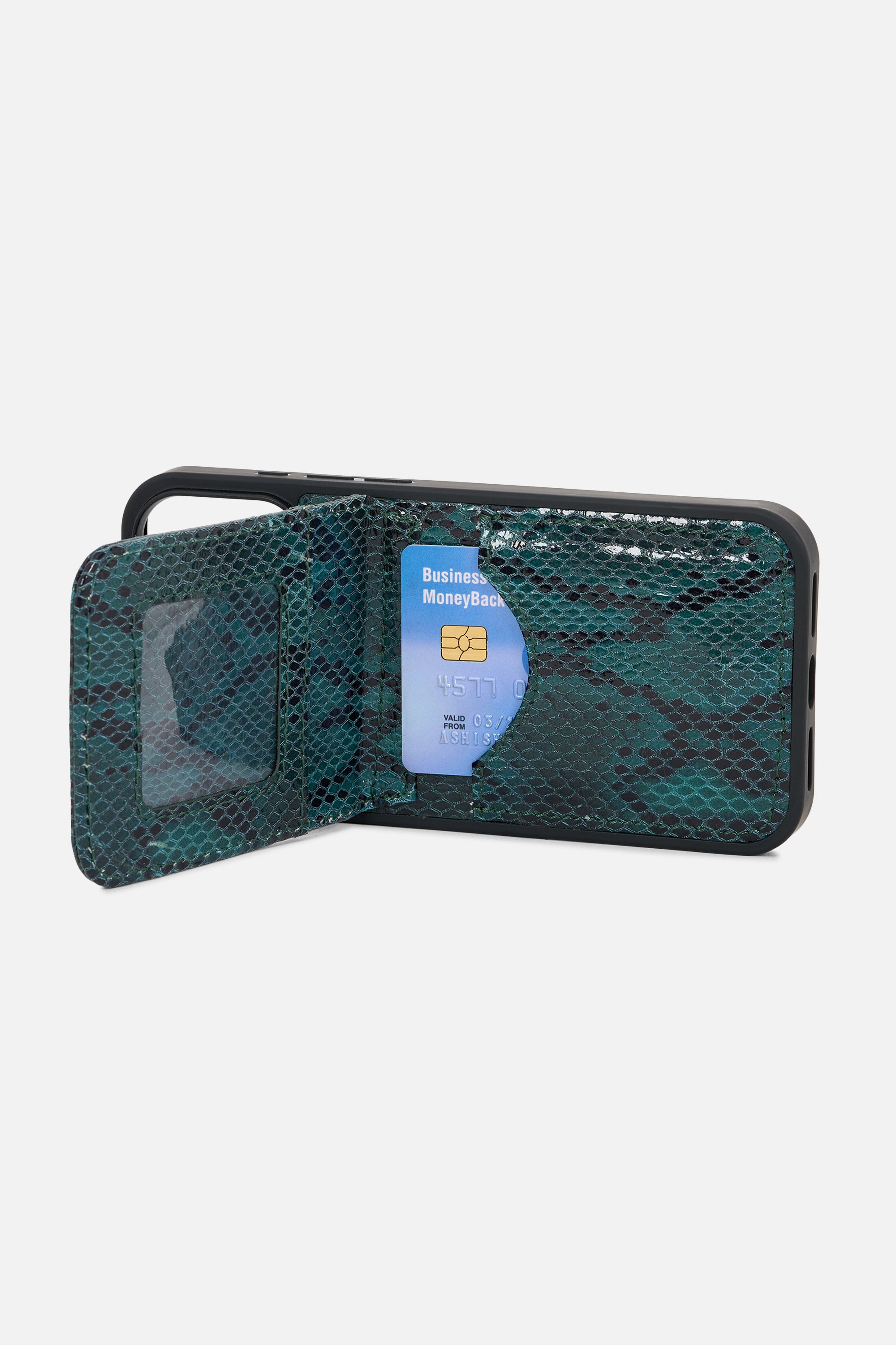 iPhone Wallet Case – Emerald Viper