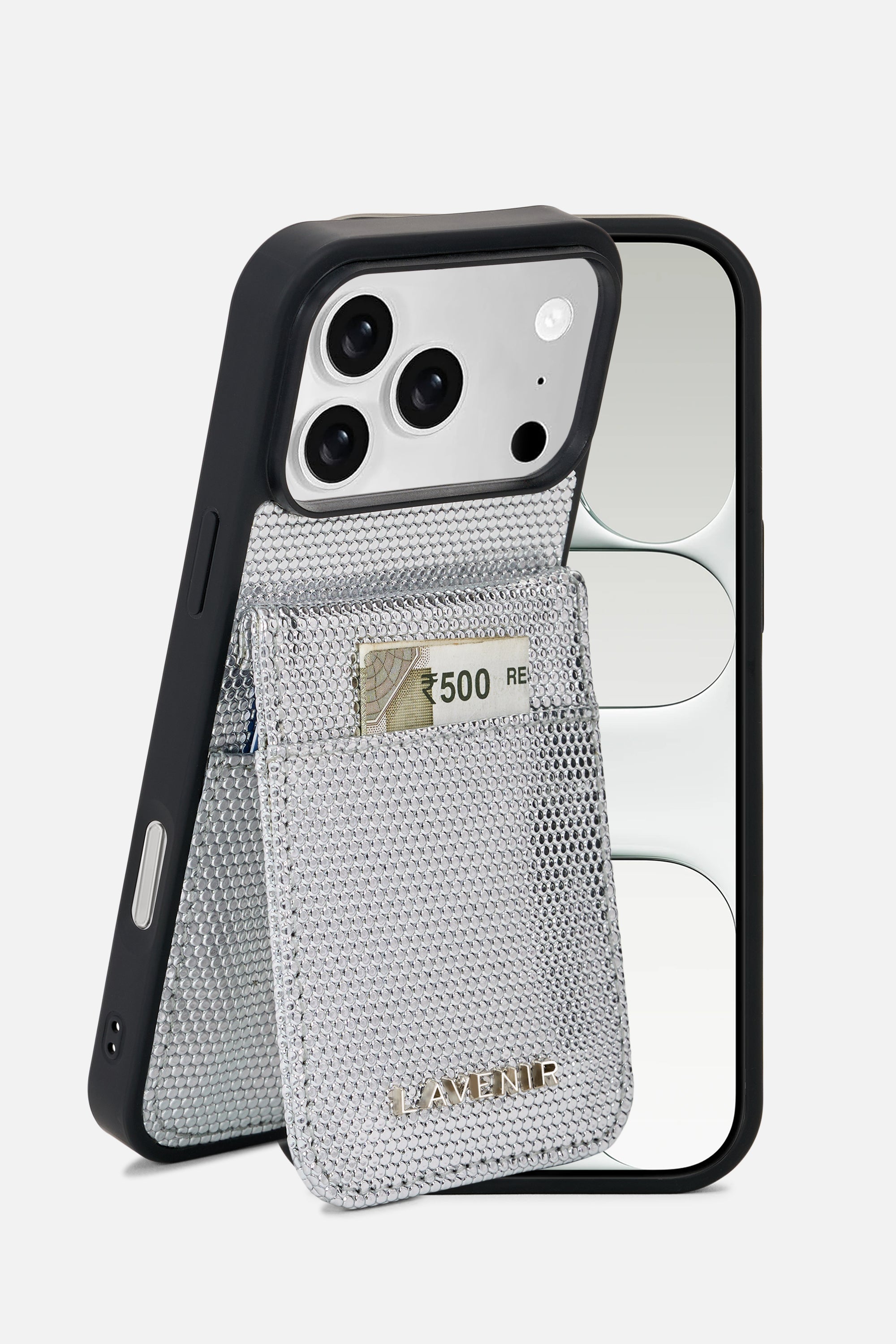iPhone Wallet Case – Silver Nova
