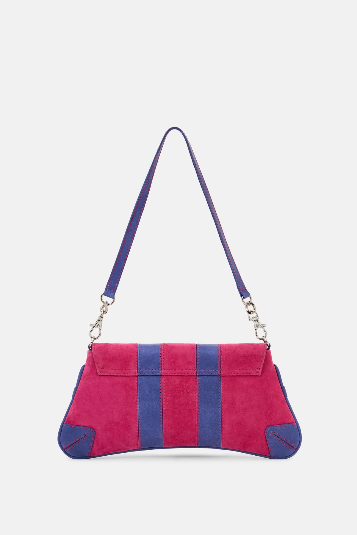 VIVARA - Convertible Clutch & Shoulder Bag - Fuchsia & Cobalt