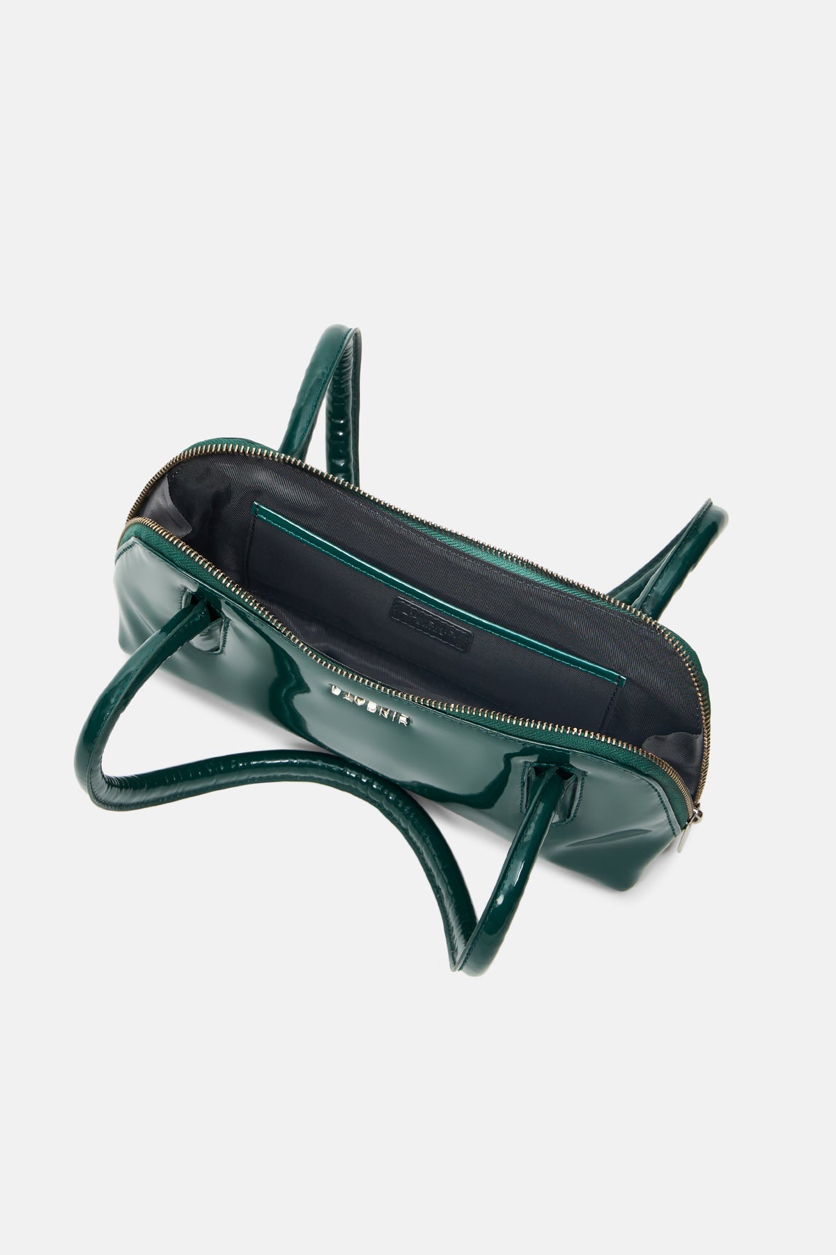 LUSTRA - Glossy Shoulder Bag - Emerald Green
