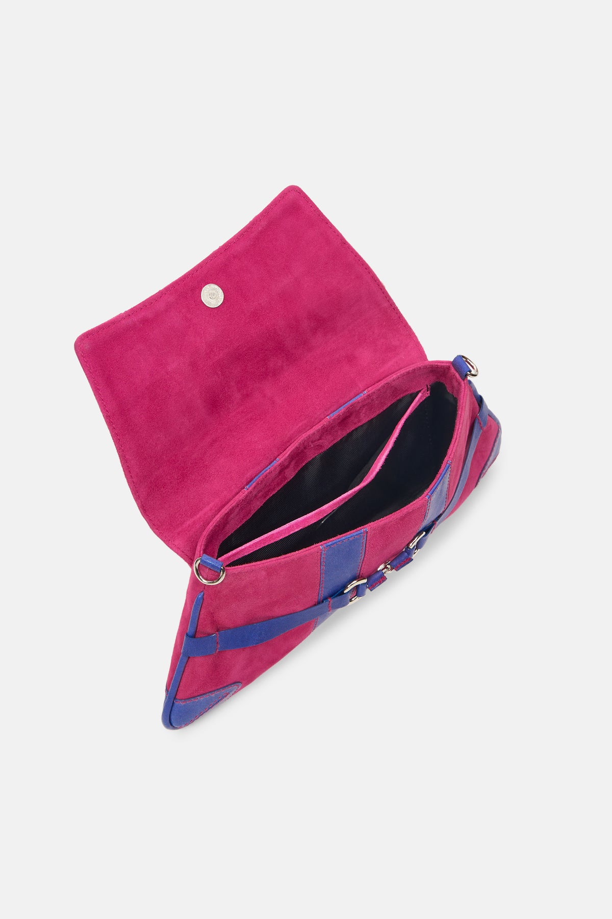 VIVARA - Convertible Clutch & Shoulder Bag - Fuchsia & Cobalt