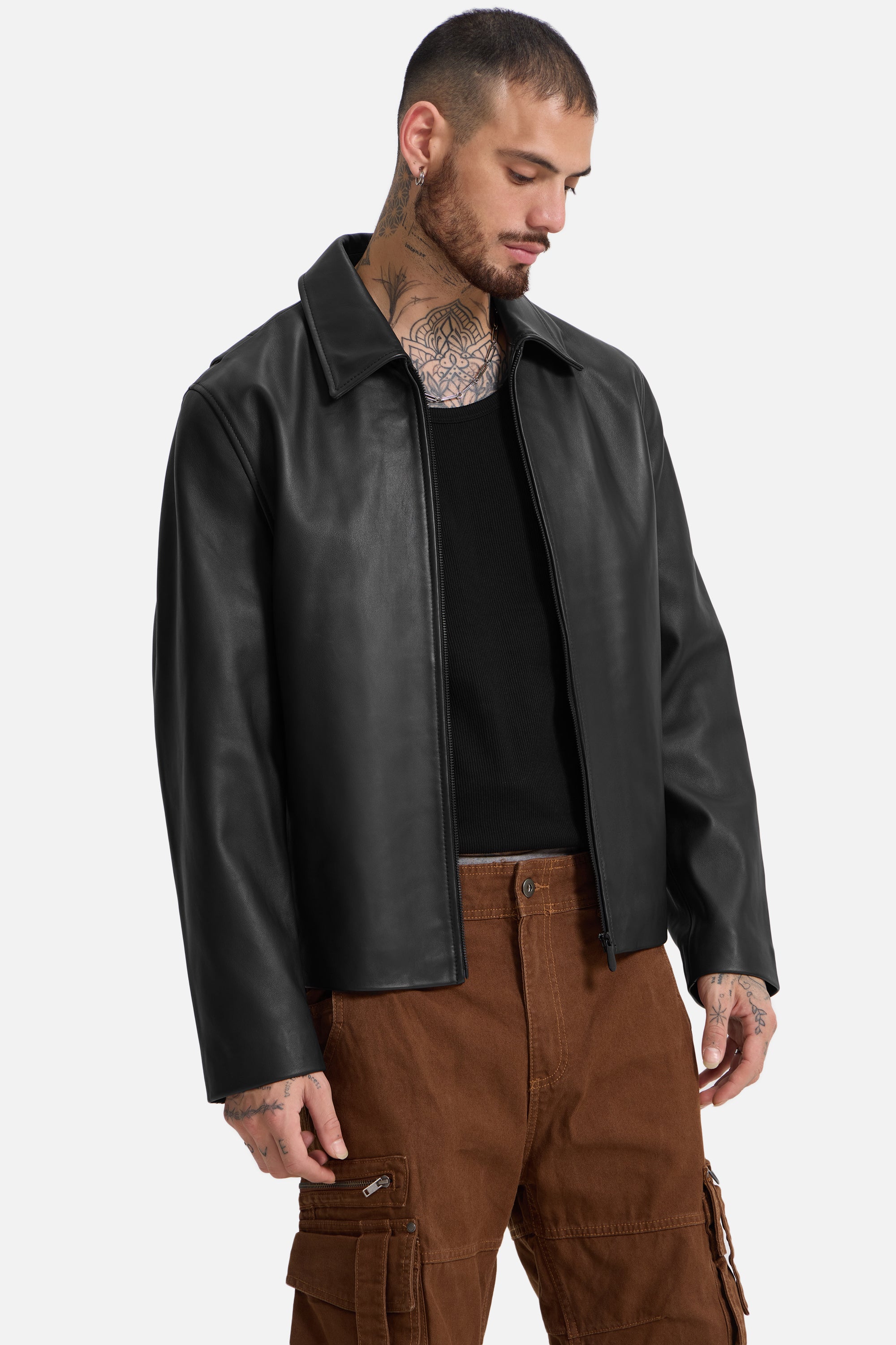 Lyon - Matte Finish Leather Jacket