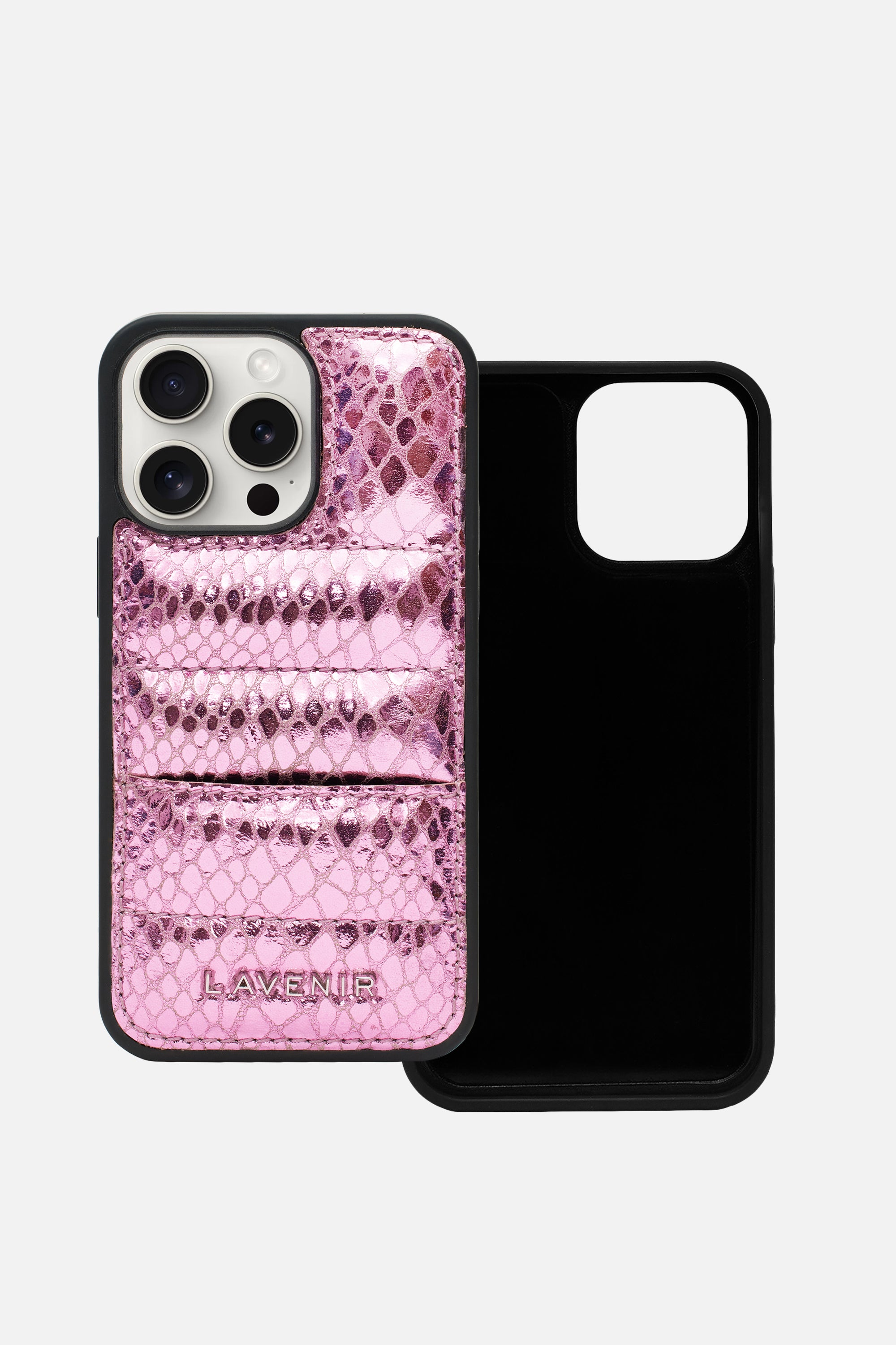 iPhone Case - Quilted Croco - Rose Metallic