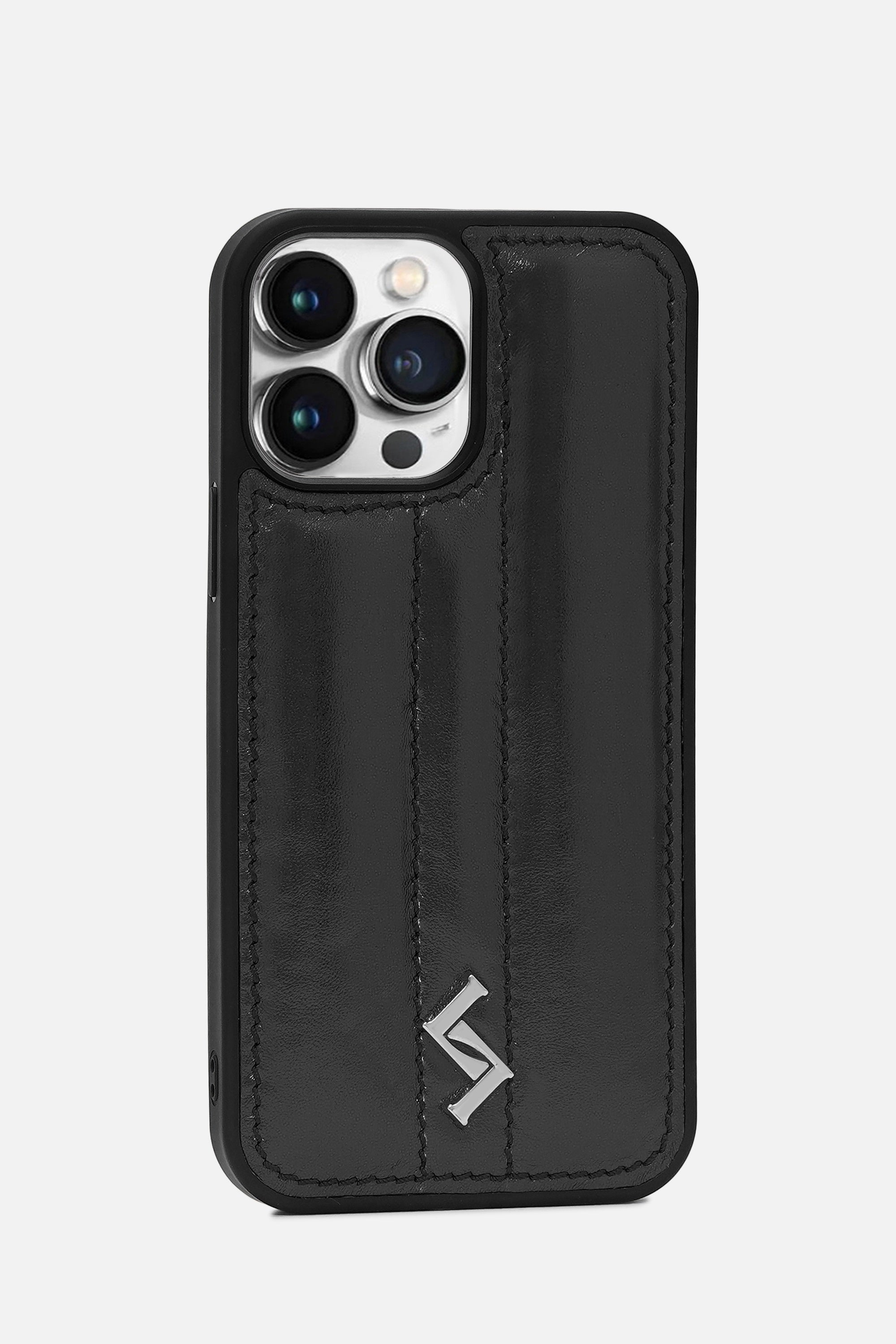 iPhone Puffer Case - Metallic Monogram™ - Black