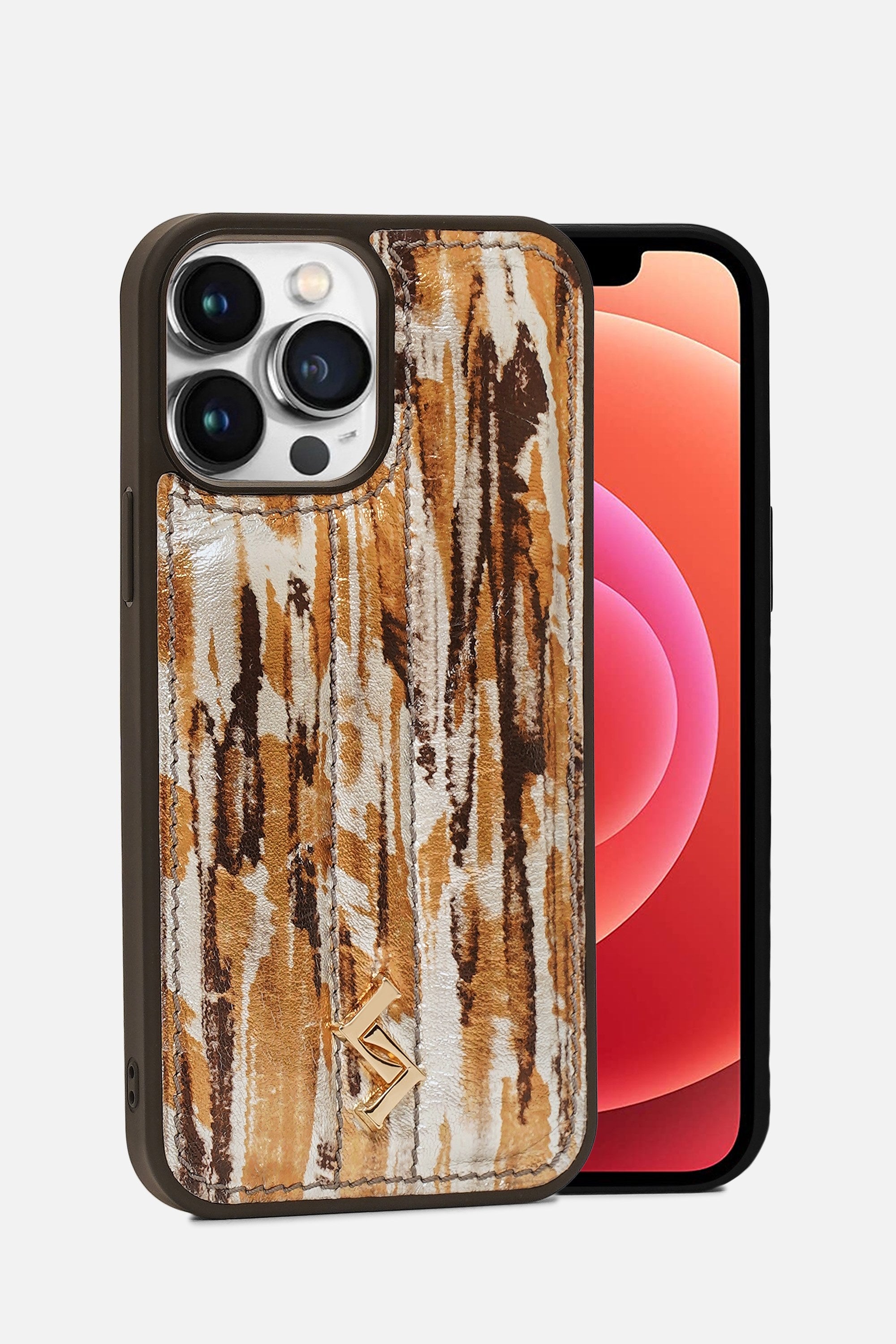 iPhone Puffer Case - Metallic Monogram™ - Abstract Print