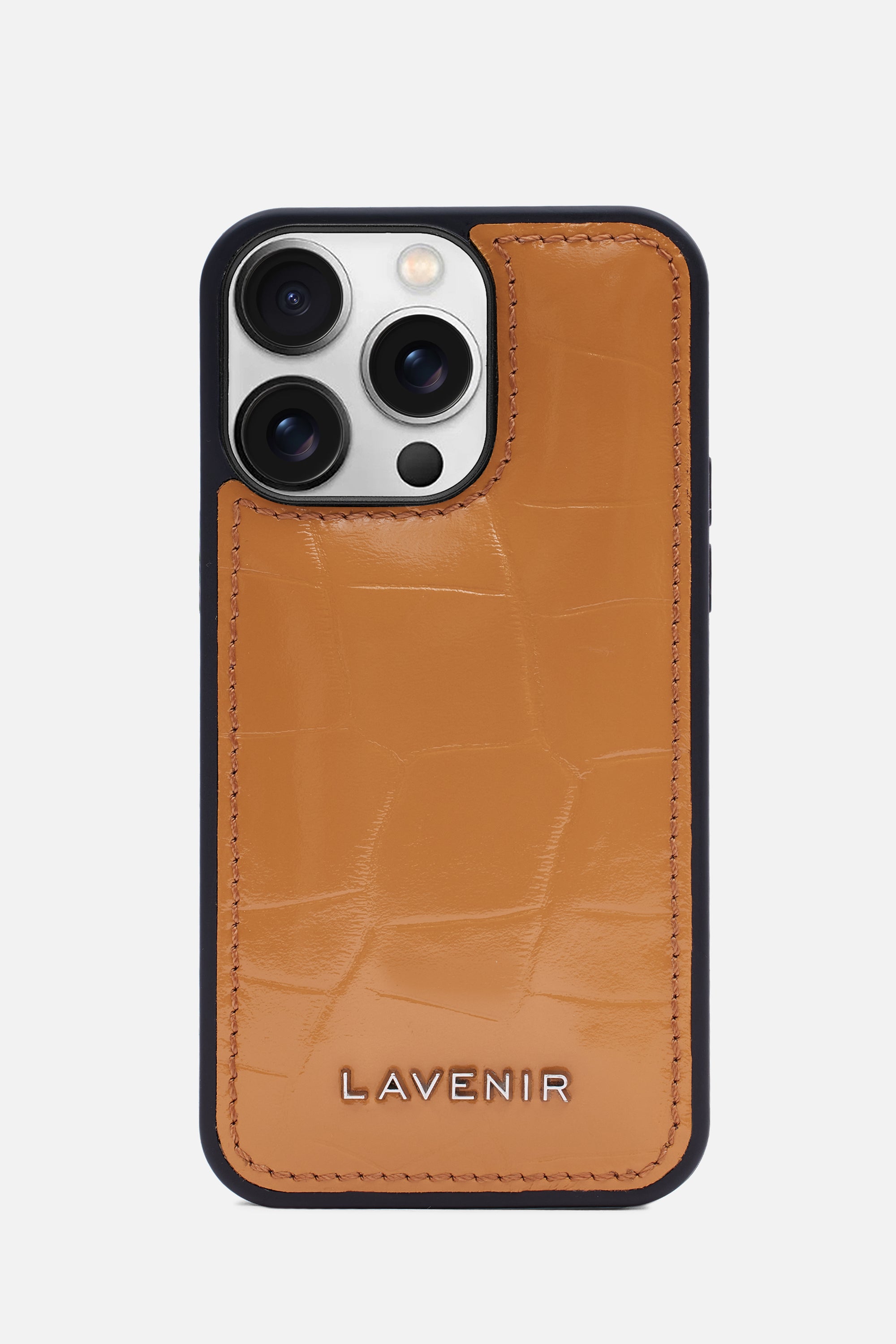 iPhone Puffer Case - Croco - Persian Orange