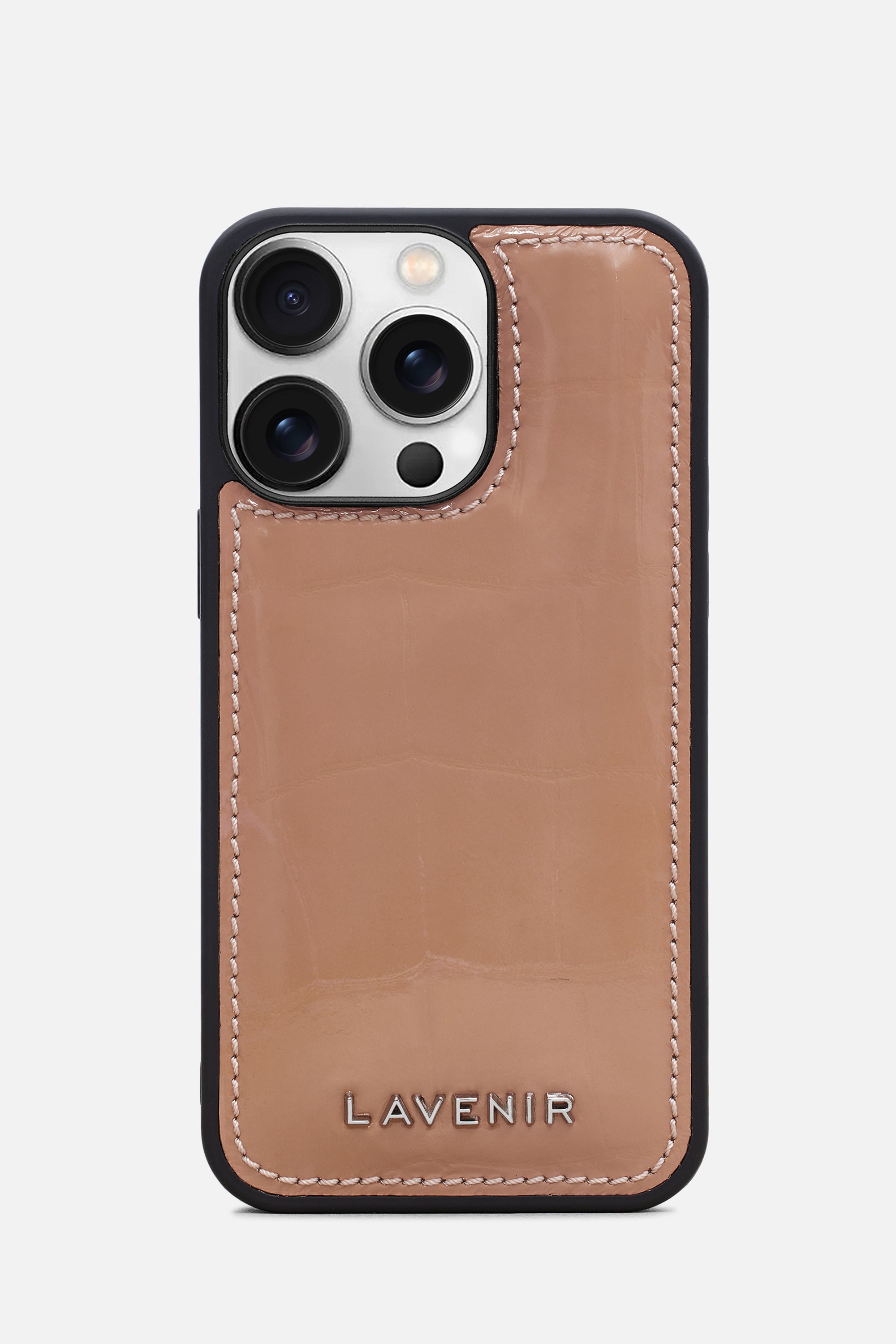 iPhone Puffer Case - Croco - Soft Pink