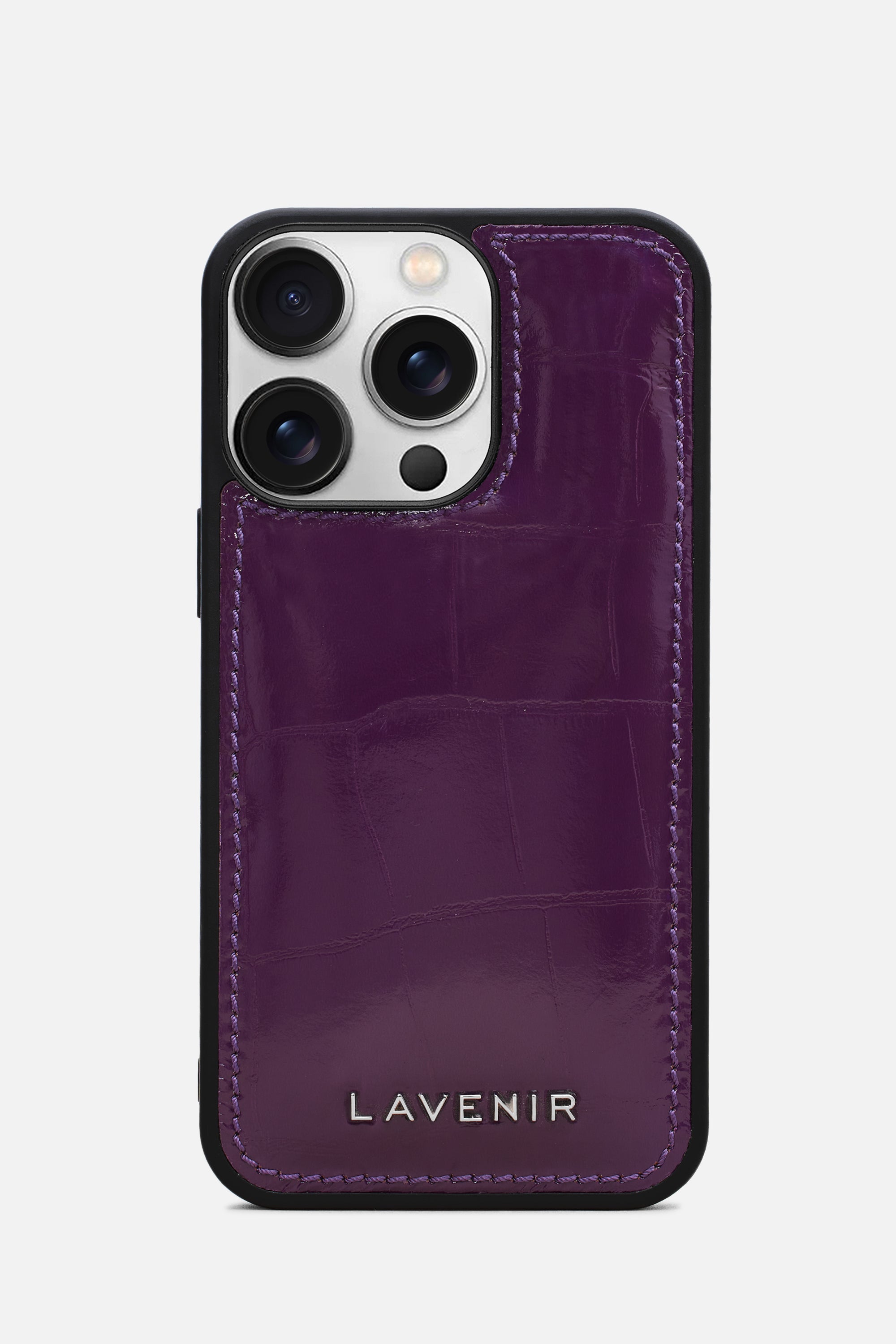 iPhone Puffer Case - Croco - Purple Haze