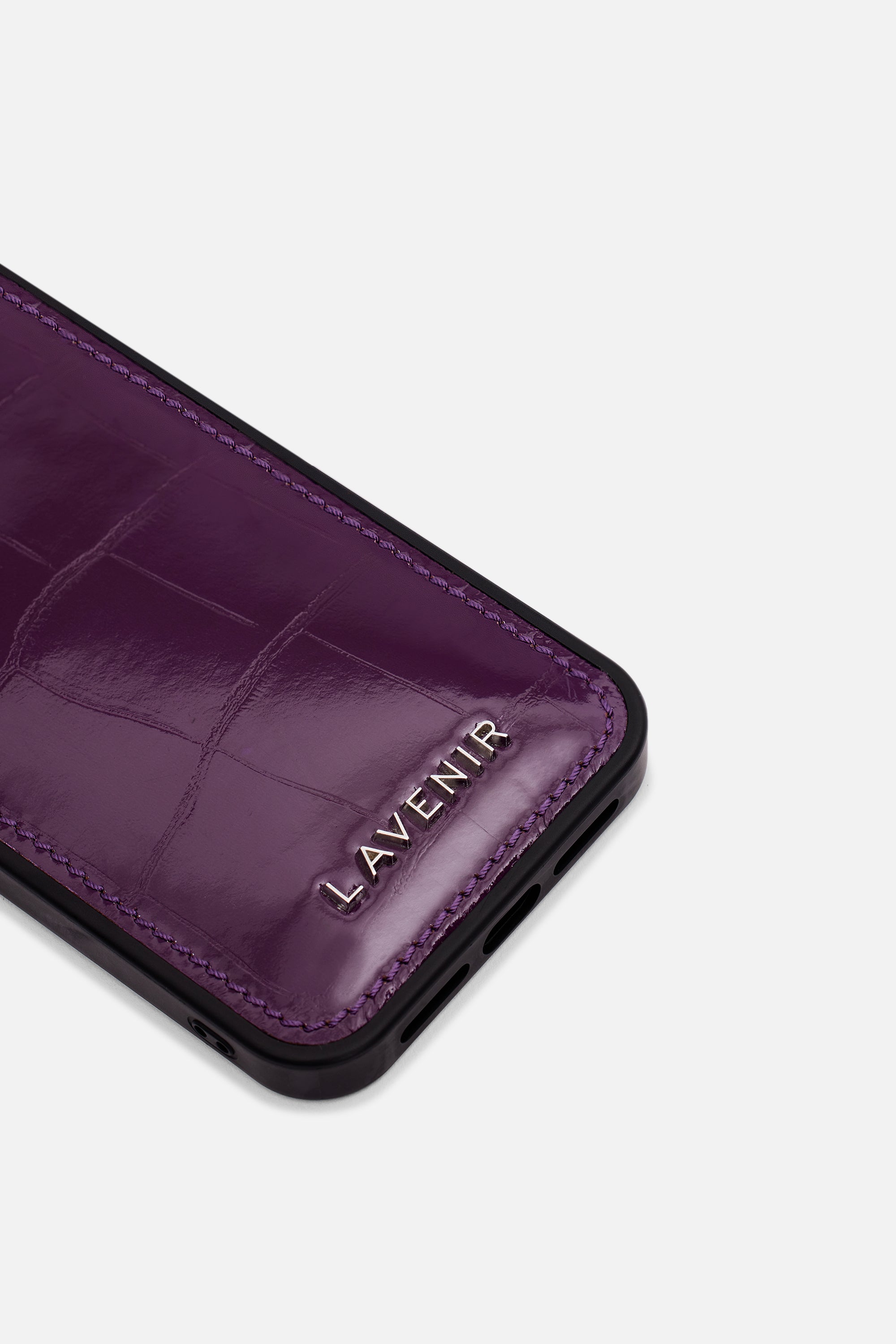 iPhone Puffer Case - Croco - Purple Haze
