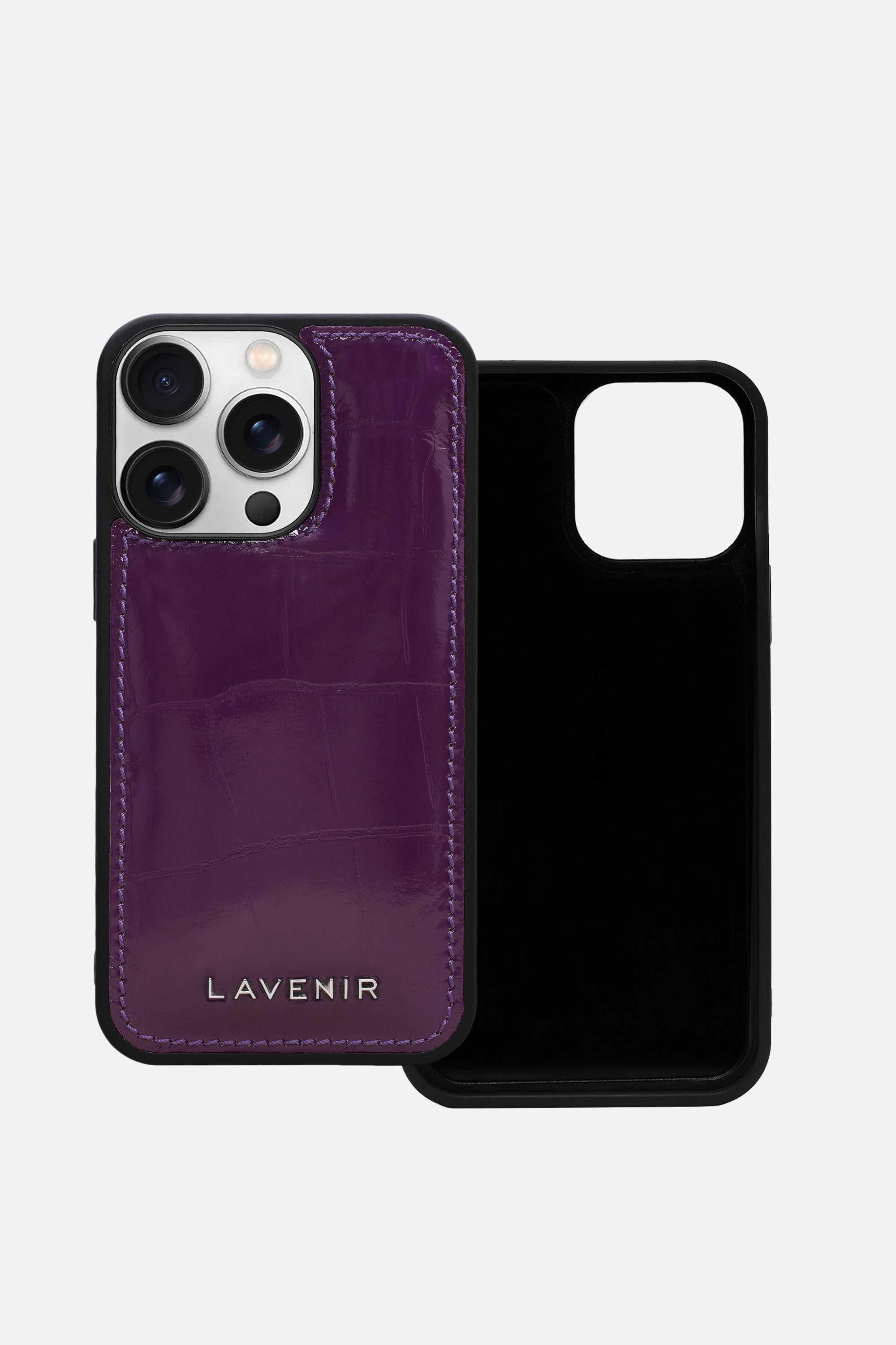 iPhone Puffer Case - Croco - Purple Haze