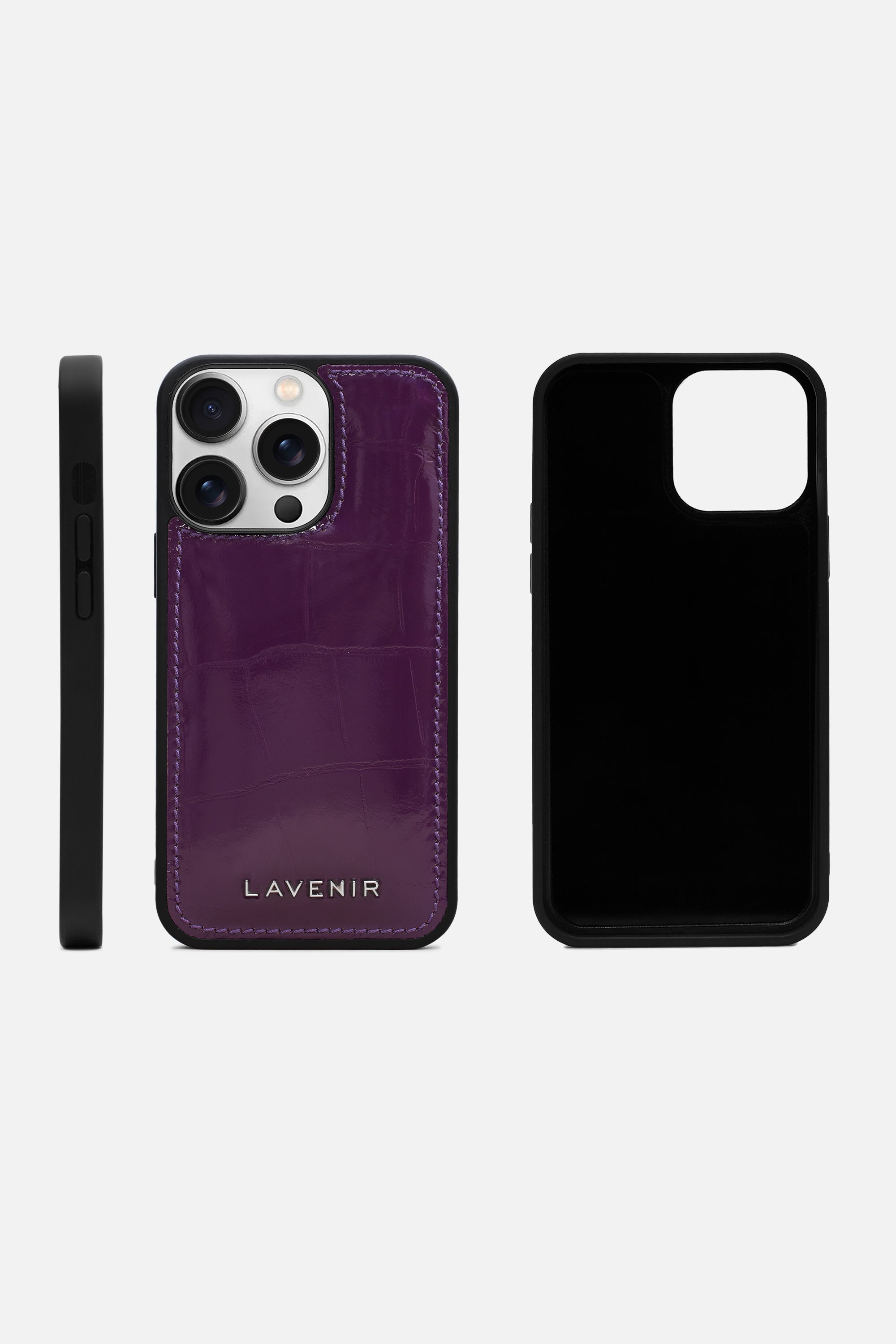 iPhone Puffer Case - Croco - Purple Haze