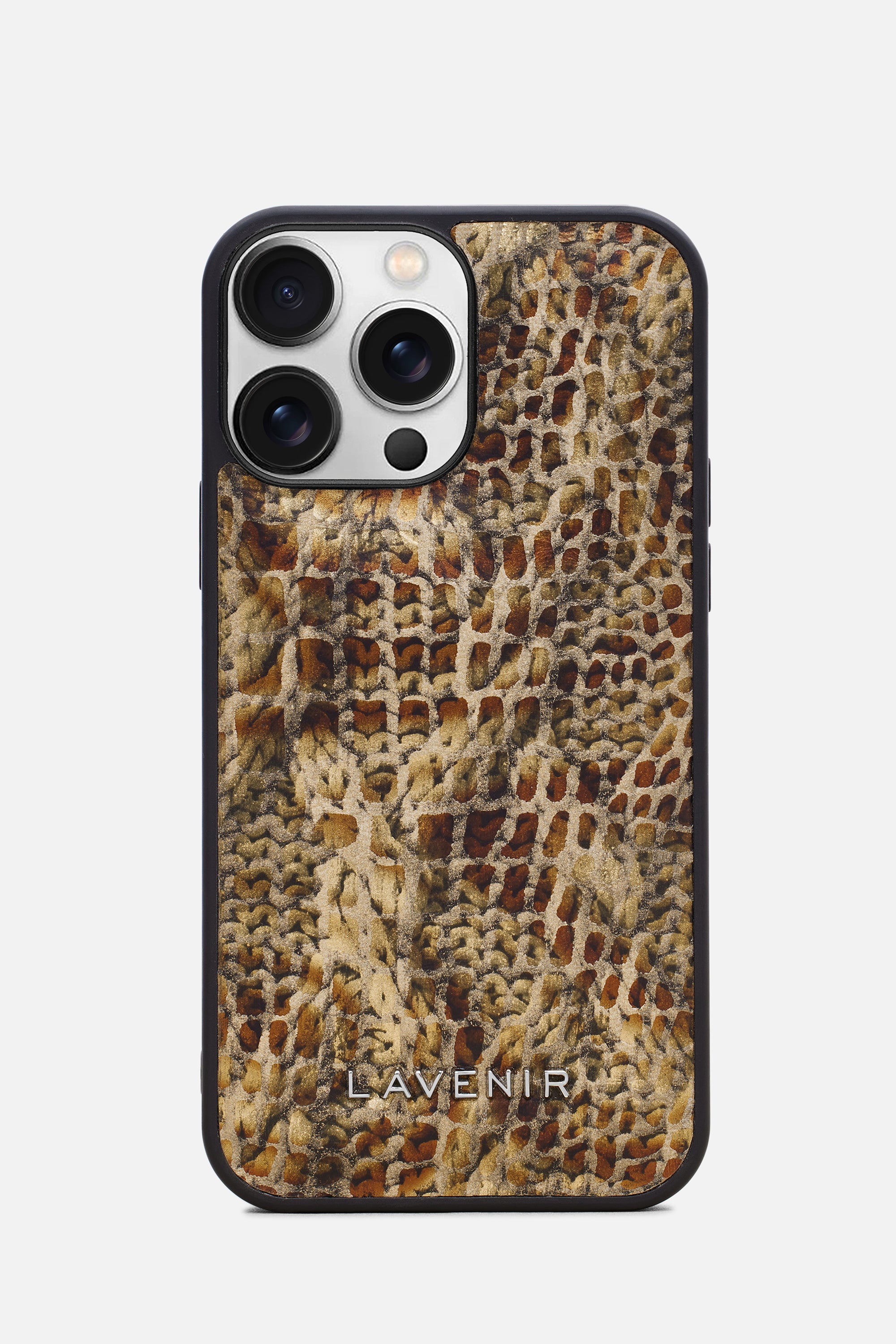 Iphone Case - Snake Embossed - Golden Brown