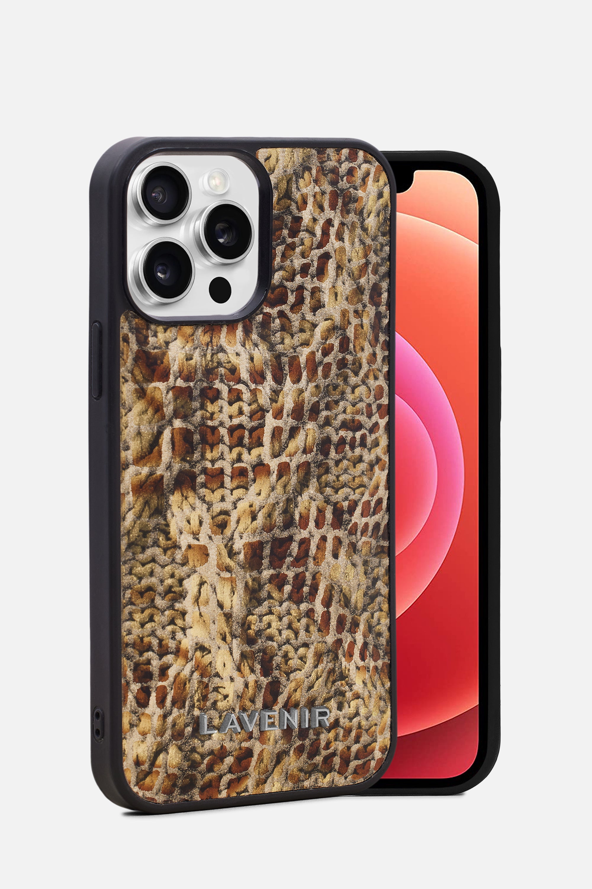 Iphone Case - Snake Embossed - Golden Brown