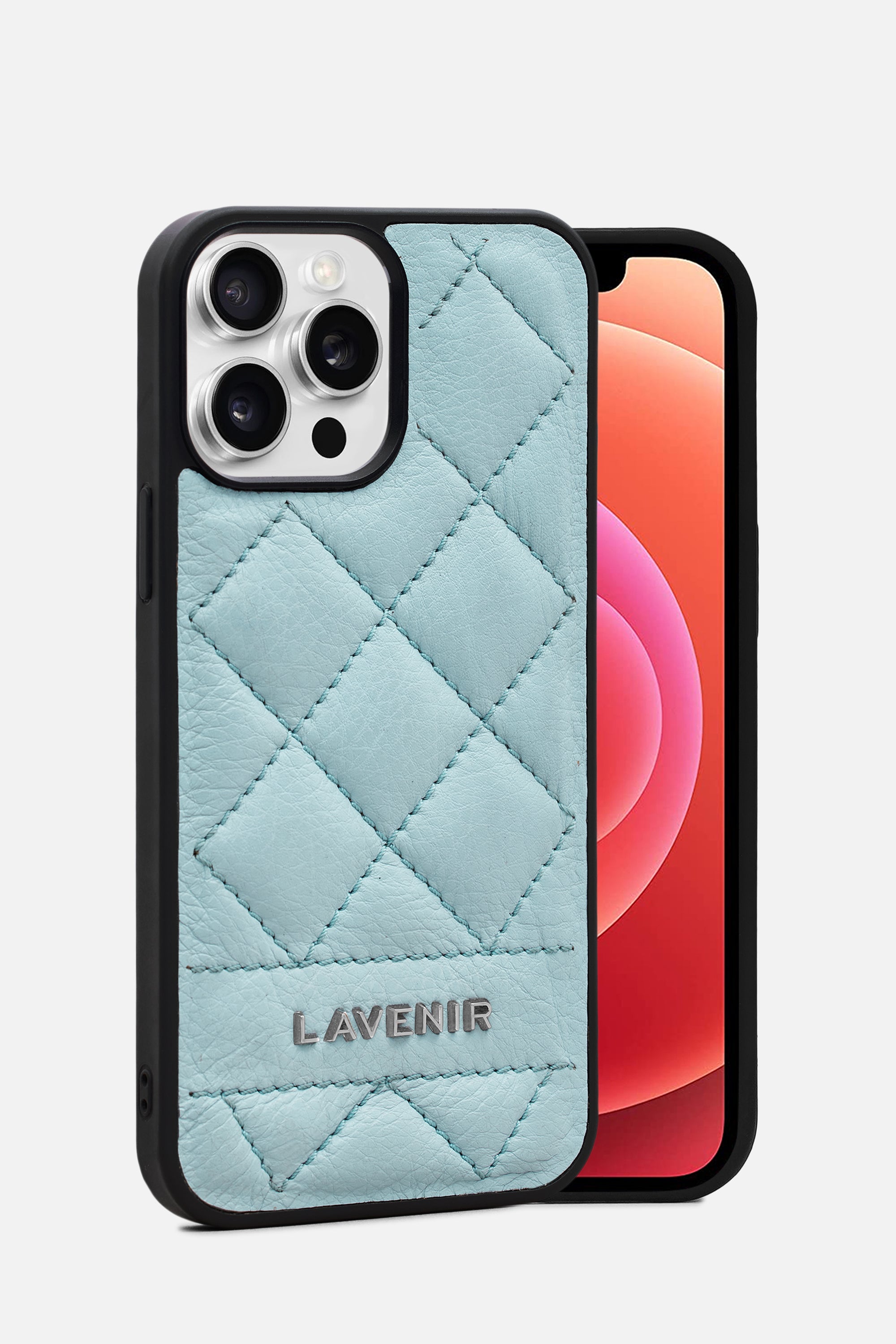 Iphone Case - Diamond Quilt - Light Blue