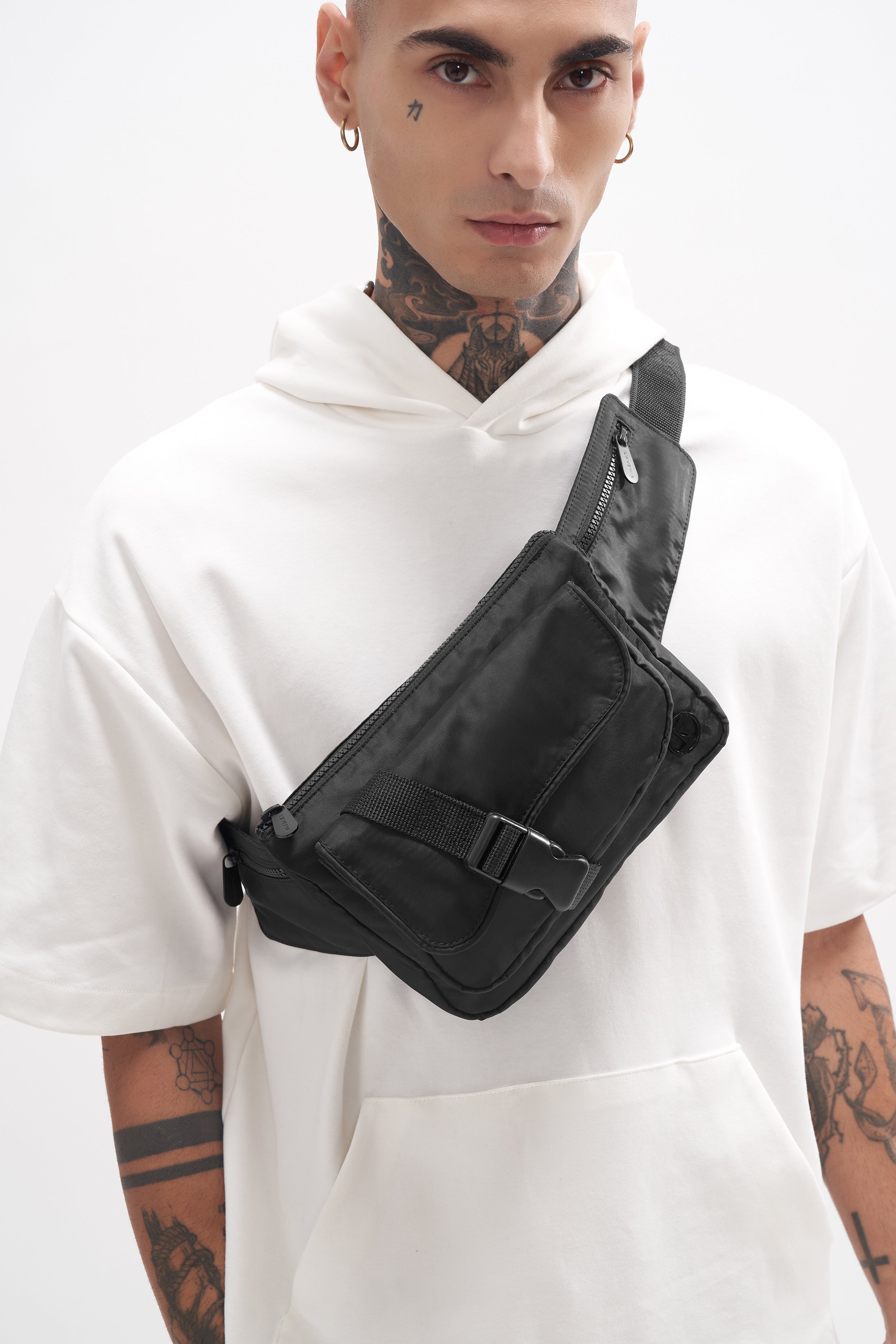 Paddy - Monogrammed Crossbody - Black