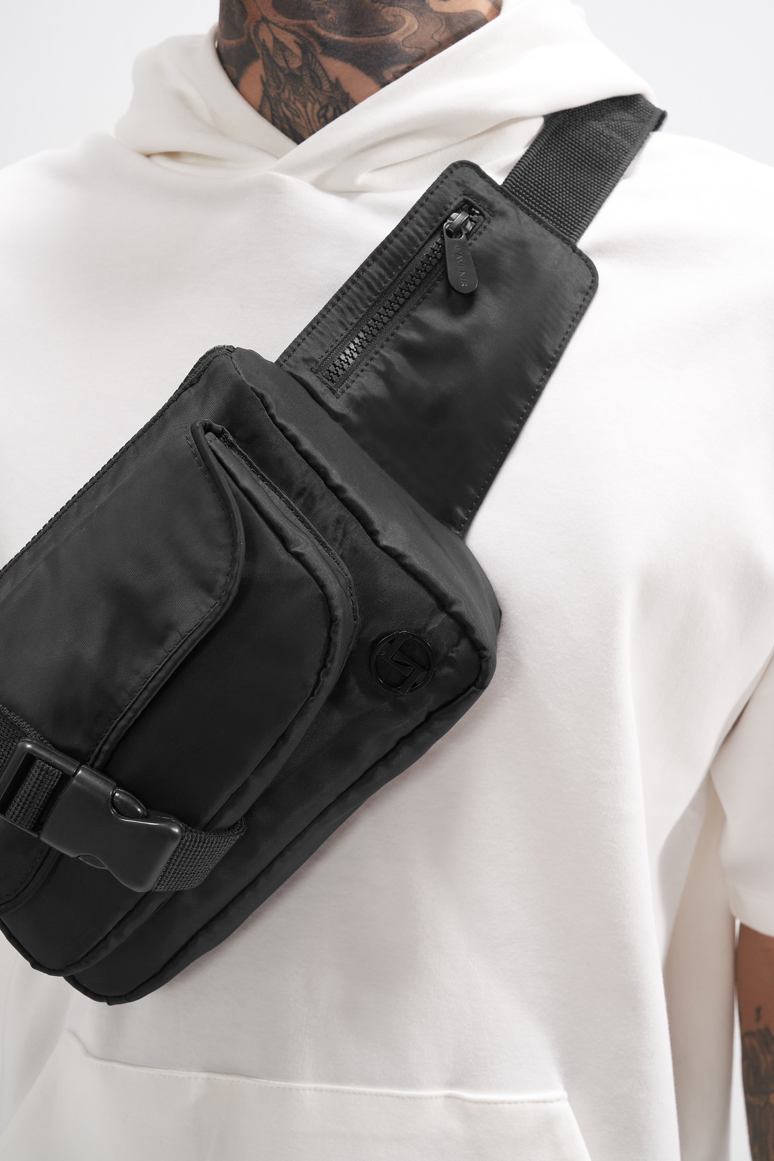 Paddy - Monogrammed Crossbody - Black