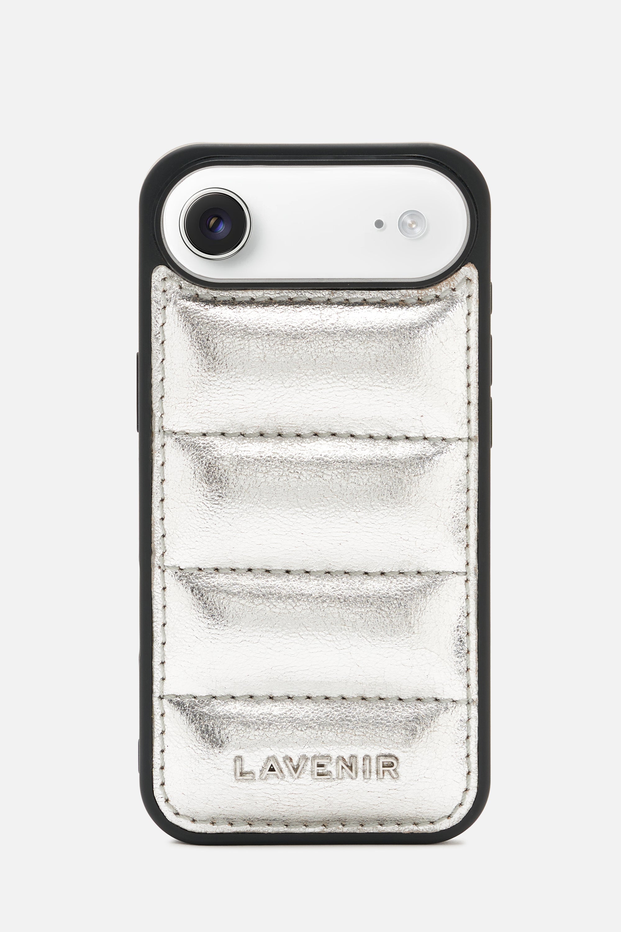 Iphone Case - Quilted Metallic - Silver