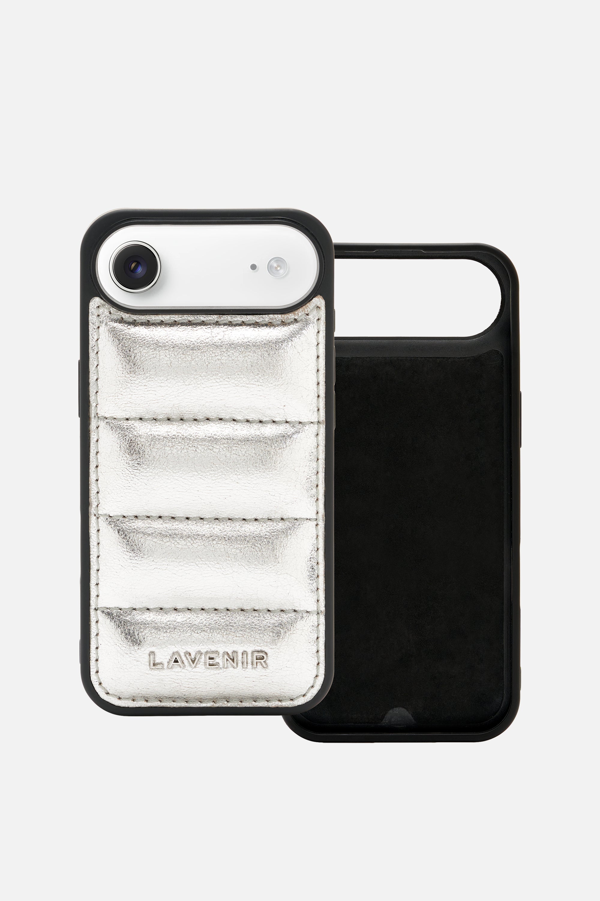 Iphone Case - Quilted Metallic - Silver