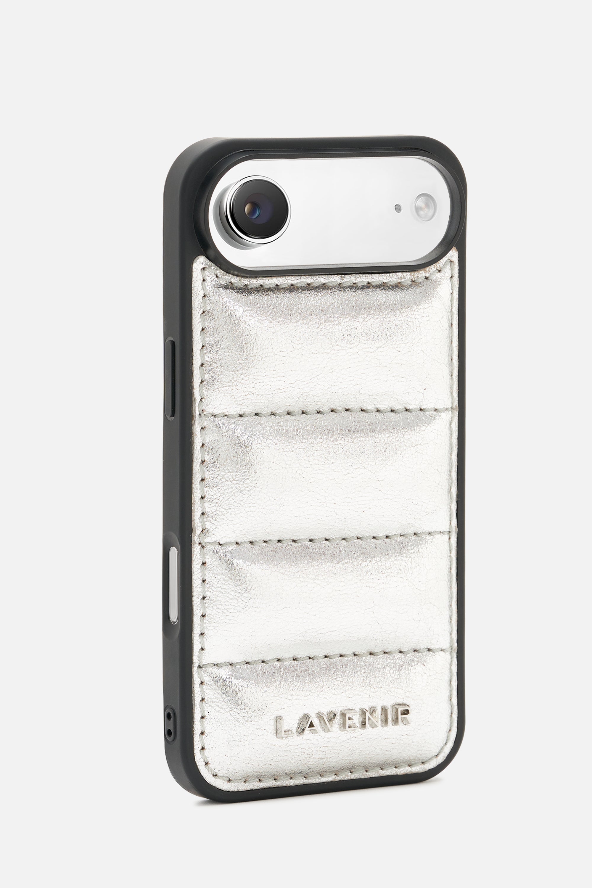 Iphone Case - Quilted Metallic - Silver